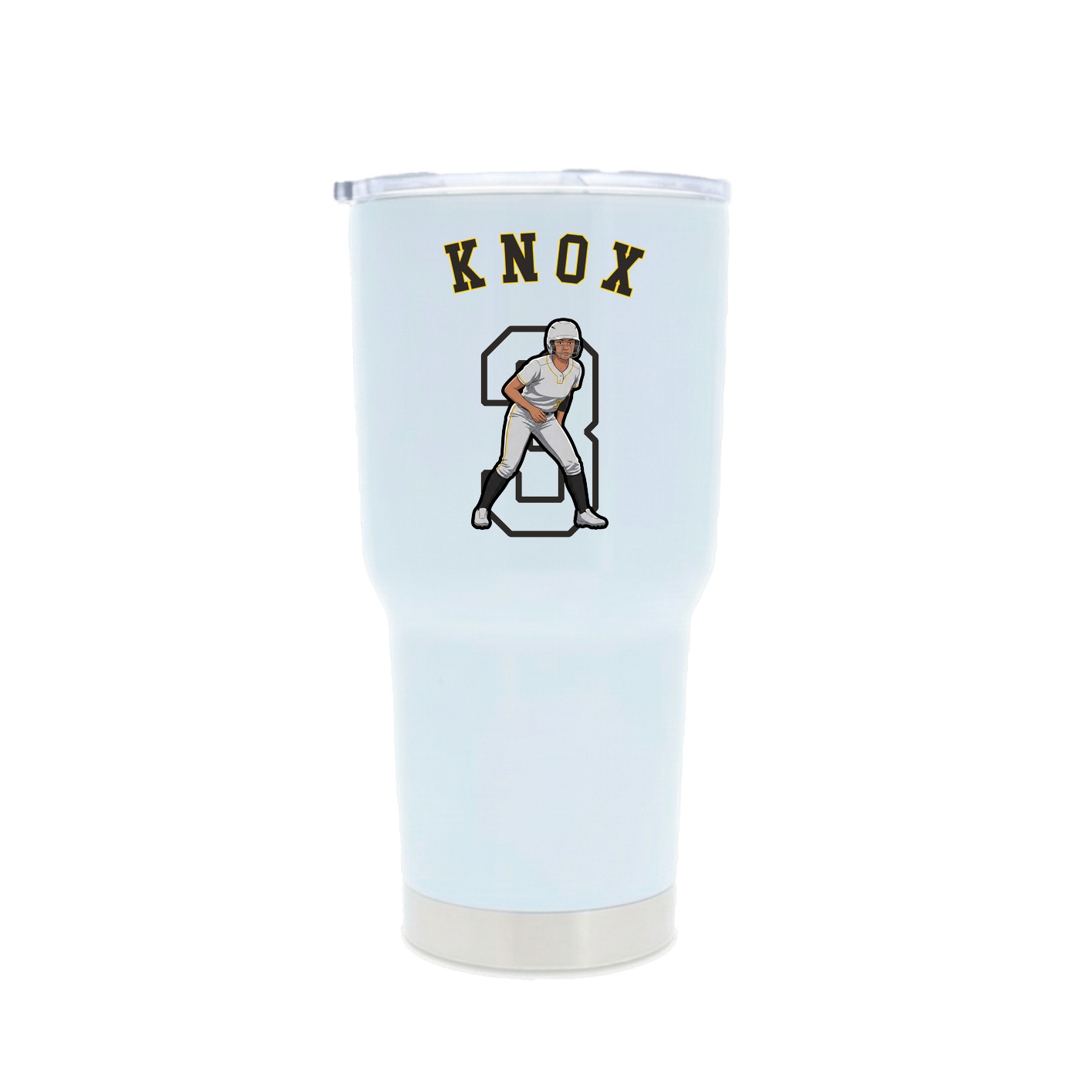 30oz Stainless Steel Tumbler — Shirsey Arch in White
