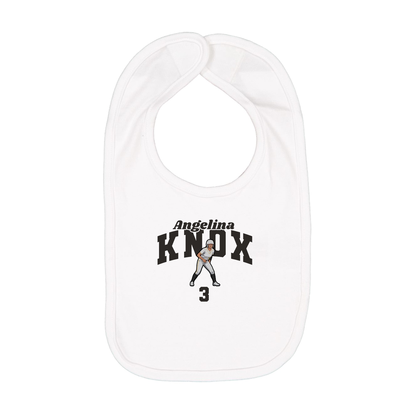 Infant Bib — Signature Arch in White