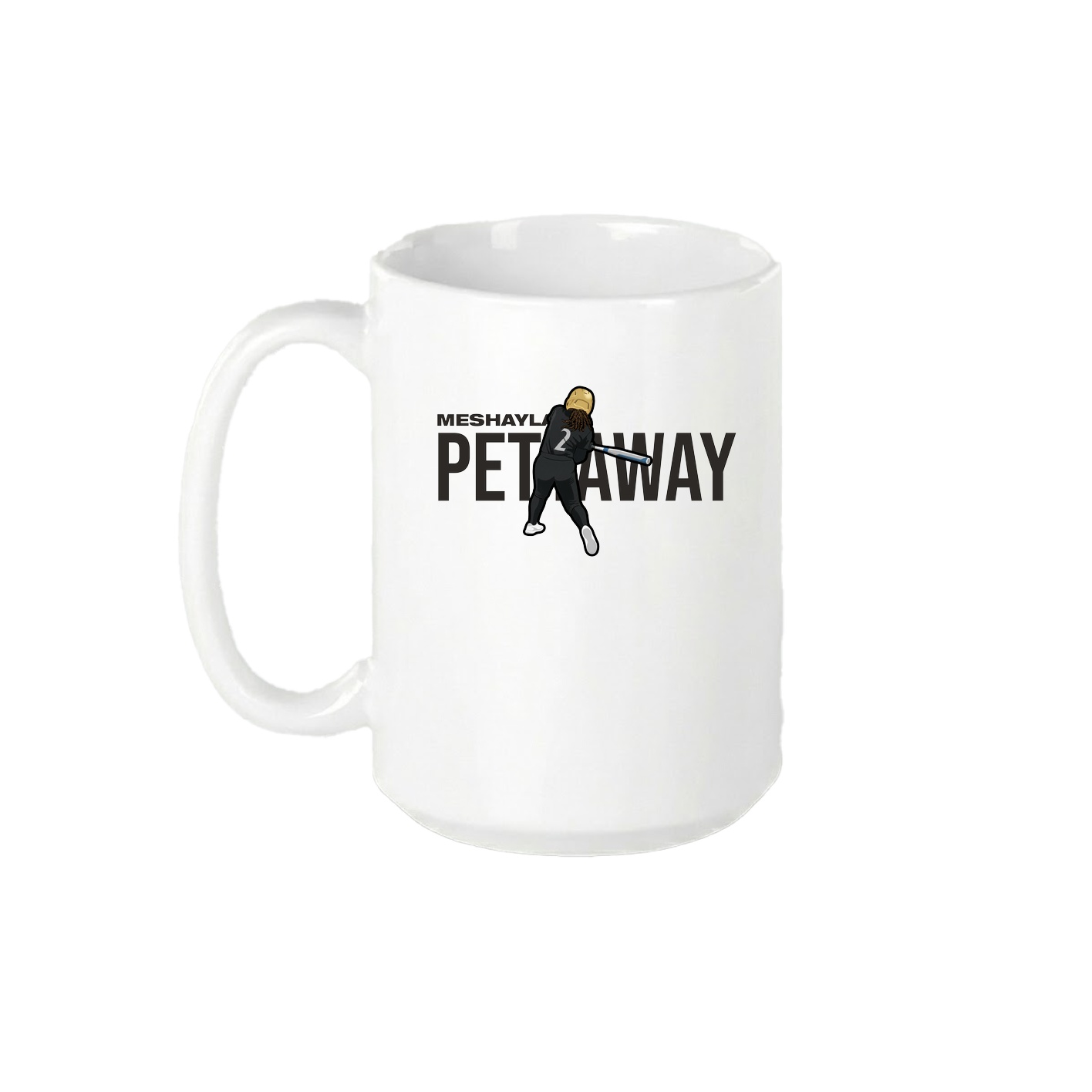 15oz Coffee Mug — Player Name in White
