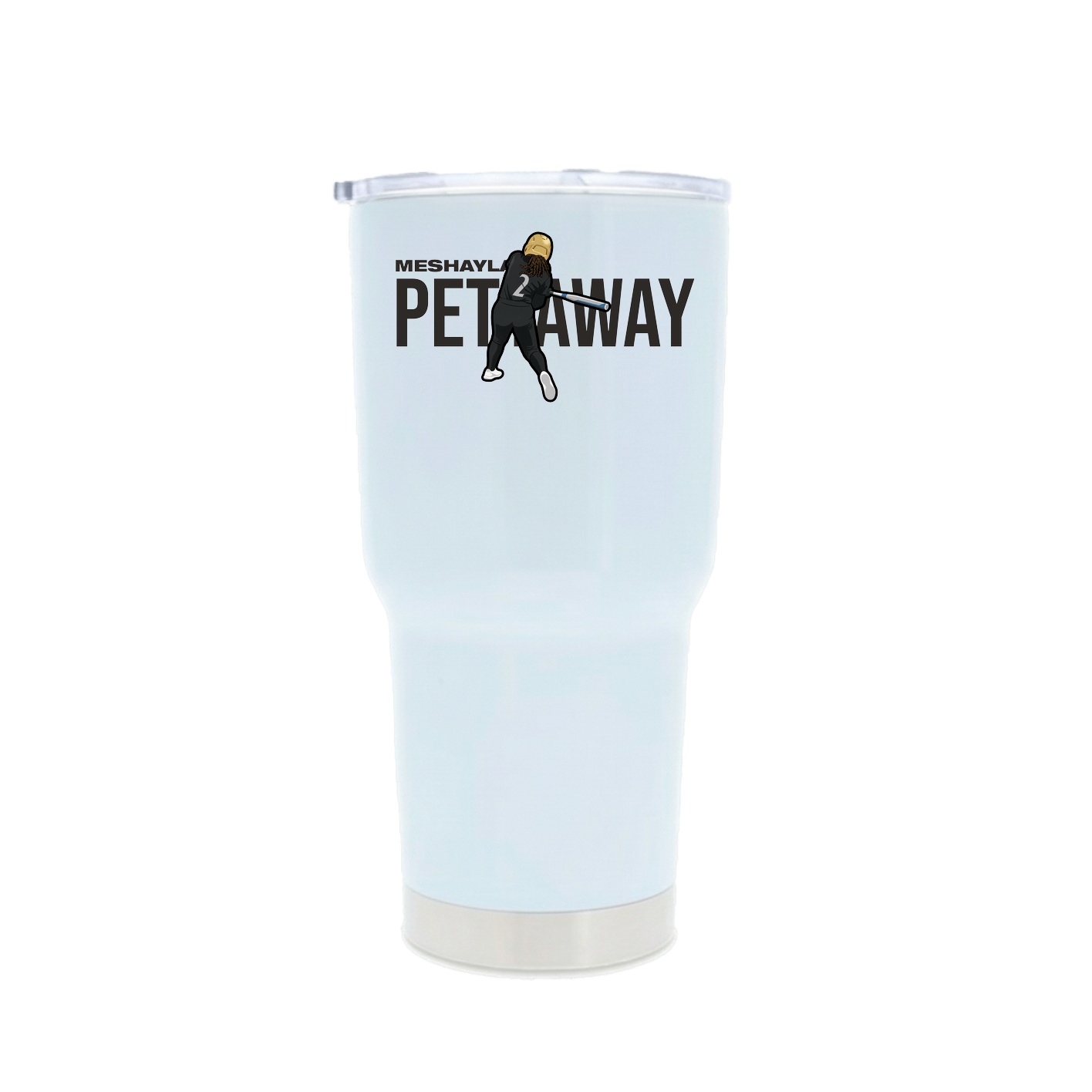 30oz Stainless Steel Tumbler — Player Name in White