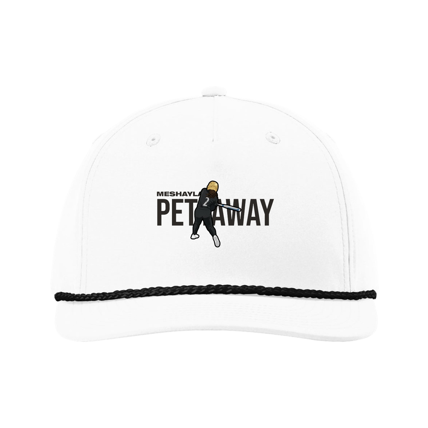 Five-Panel Classic Rope Cap — Player Name in White