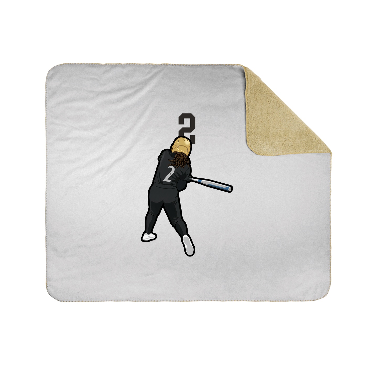 Throw Blanket — Number Top in White