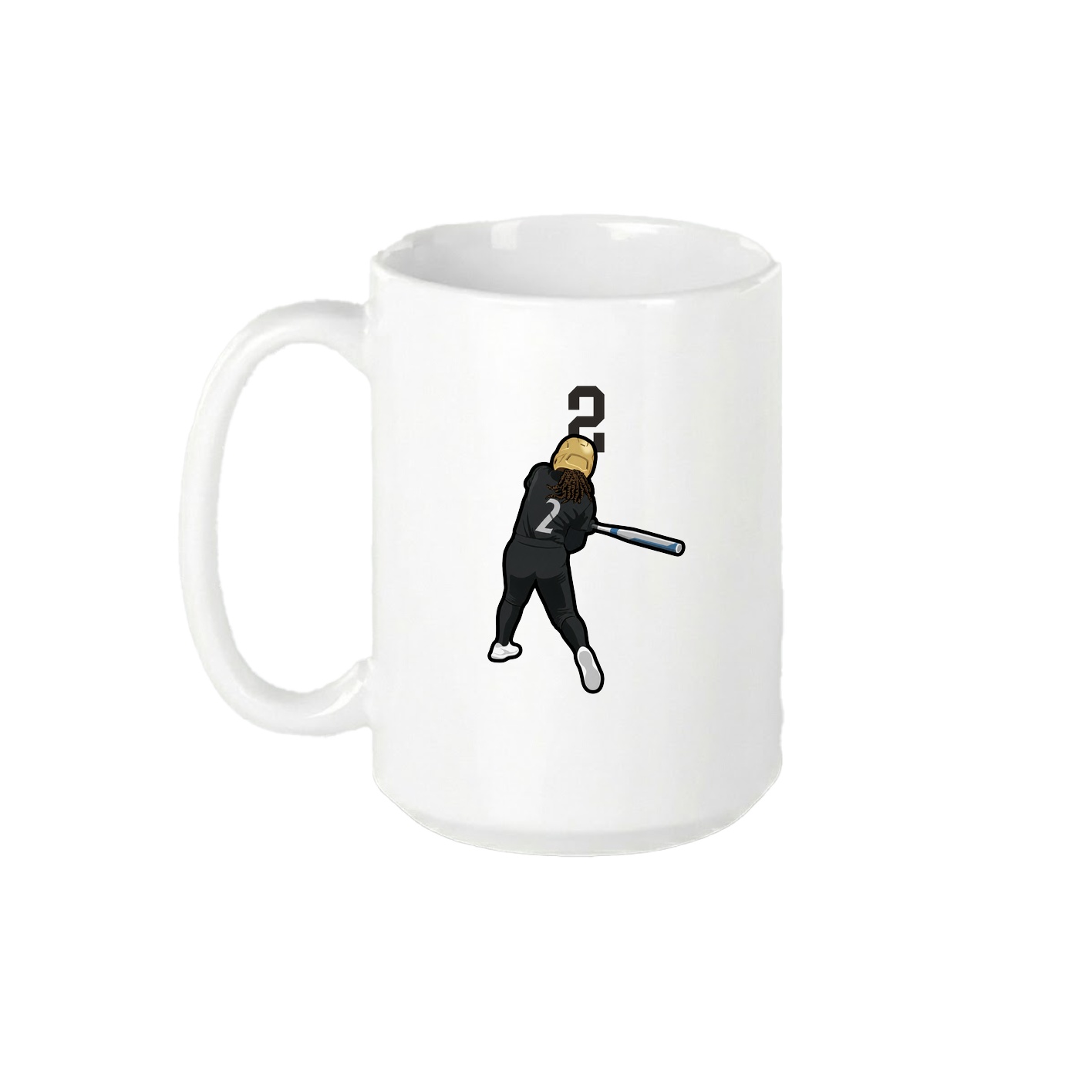 15oz Coffee Mug — Number Top in White
