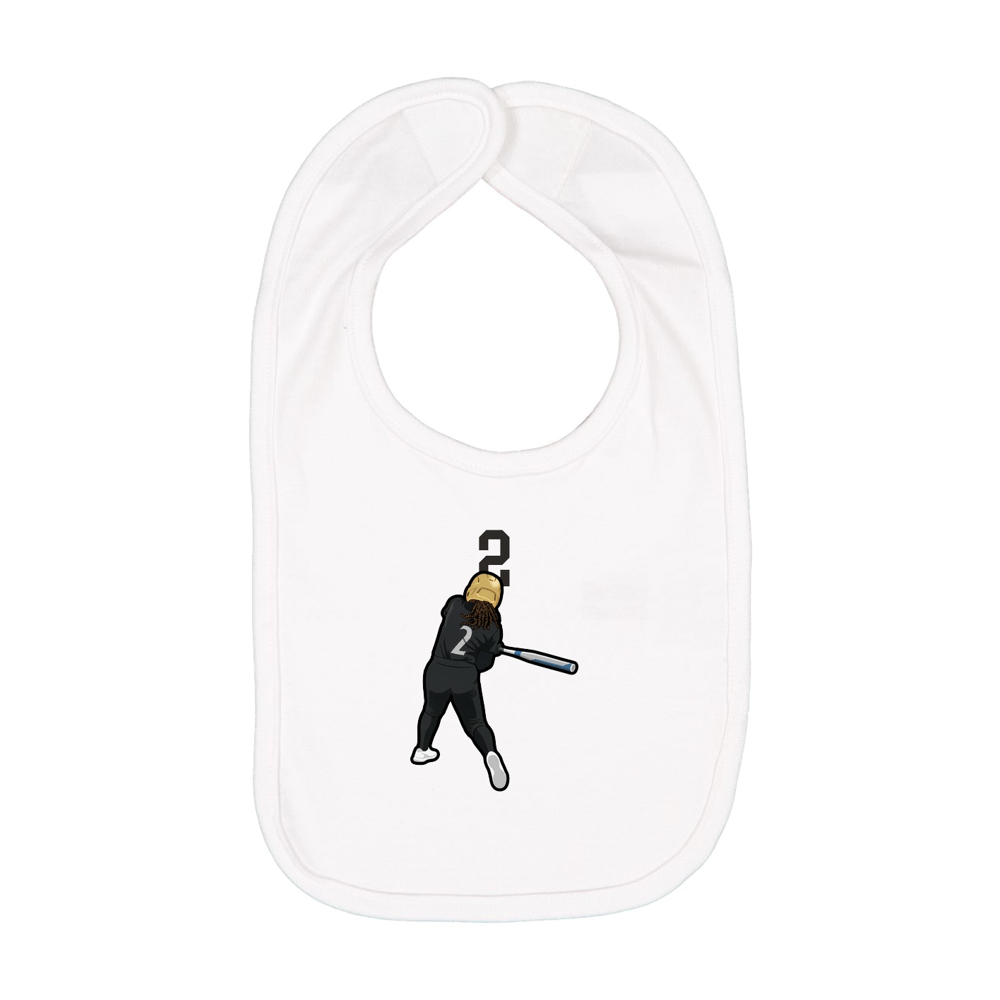 Infant Bib — Number Top in White