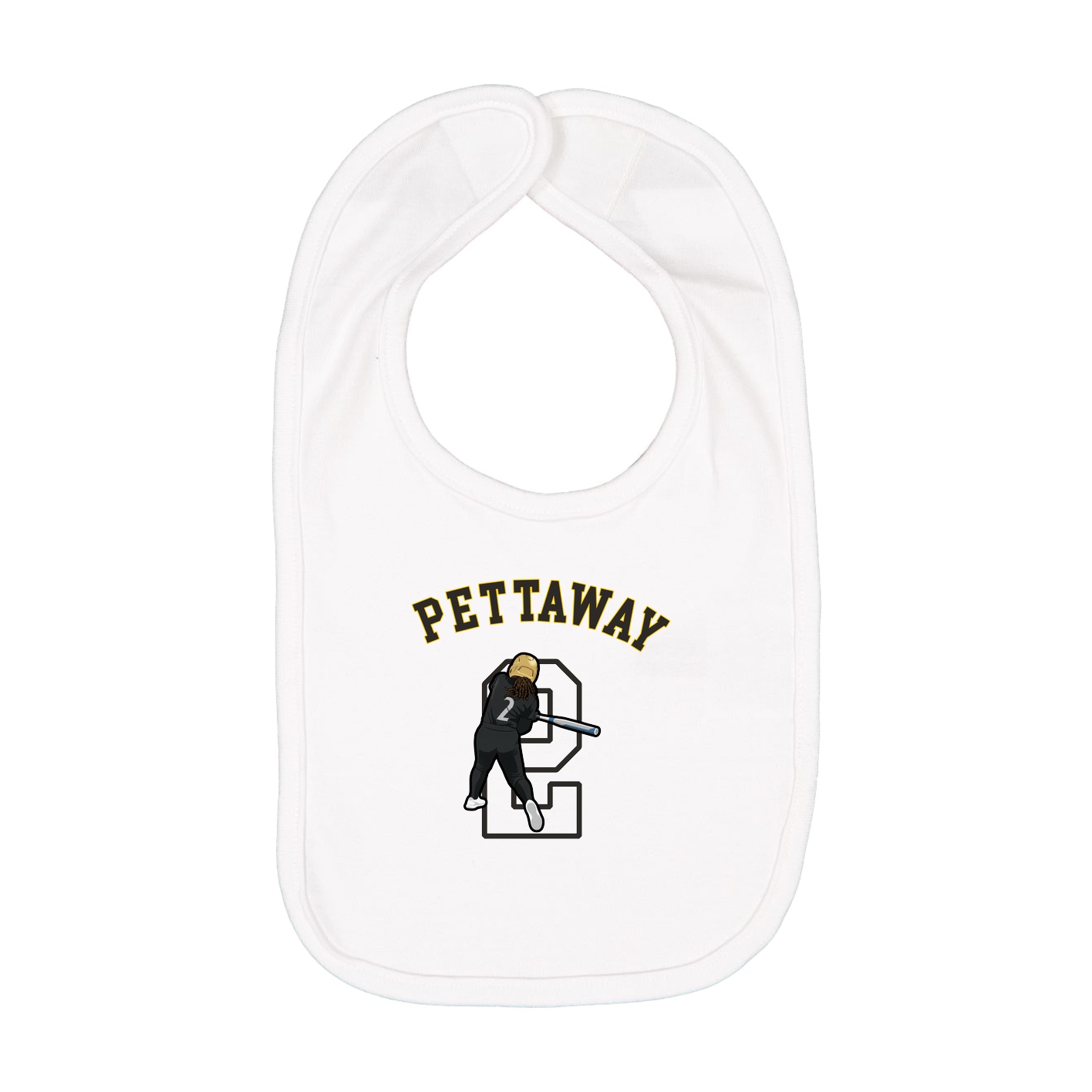 Infant Bib — Shirsey Arch in White