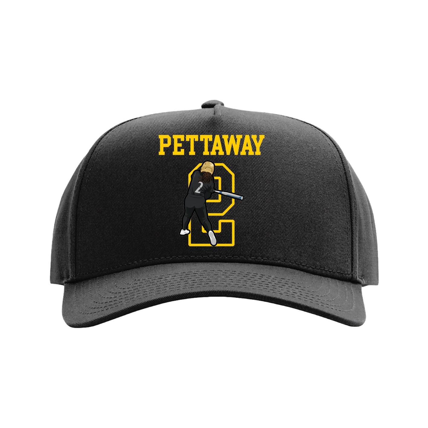Full Fabric Five-Panel Champ Cap — Shirsey in Black