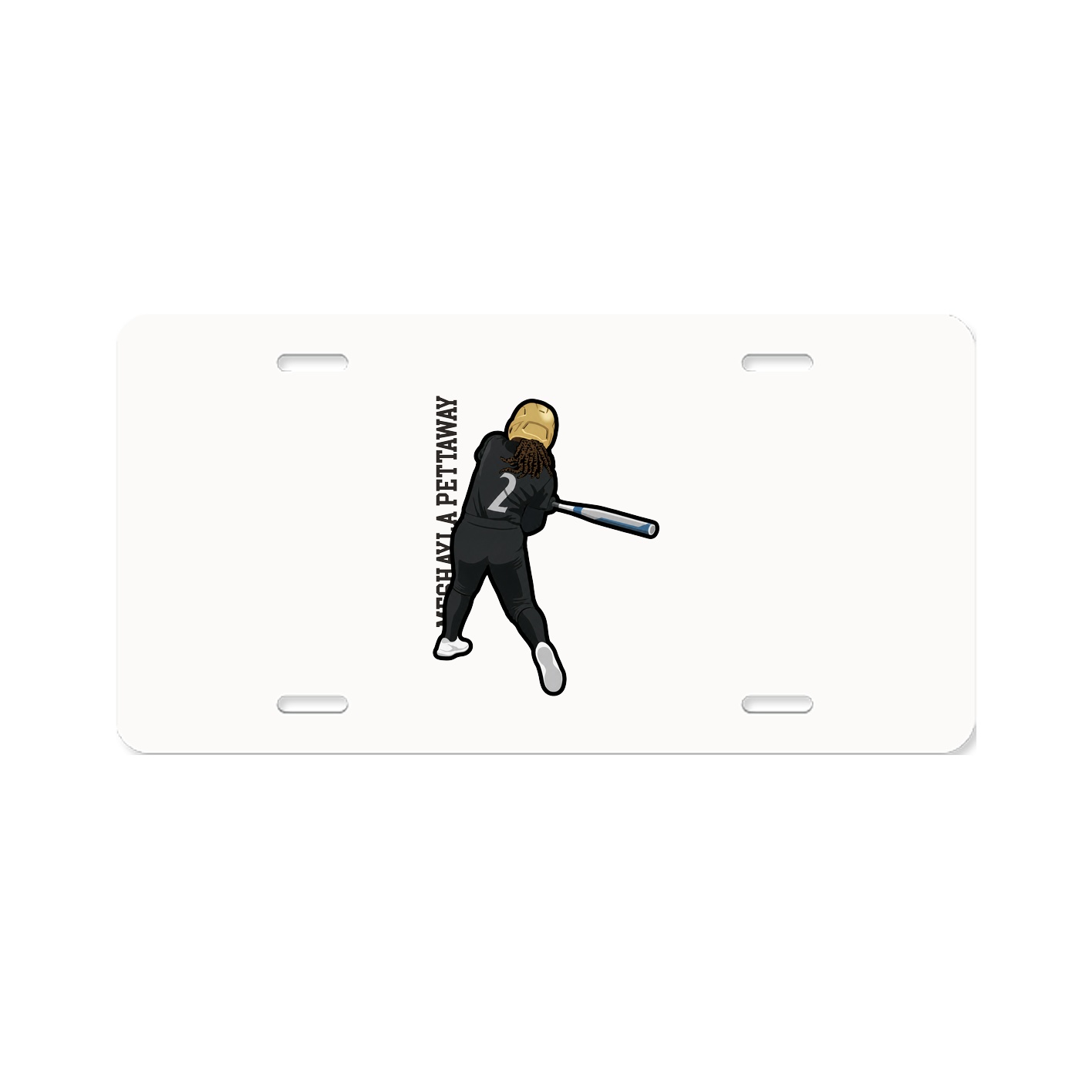 License Plate — Name Vertical in Classic