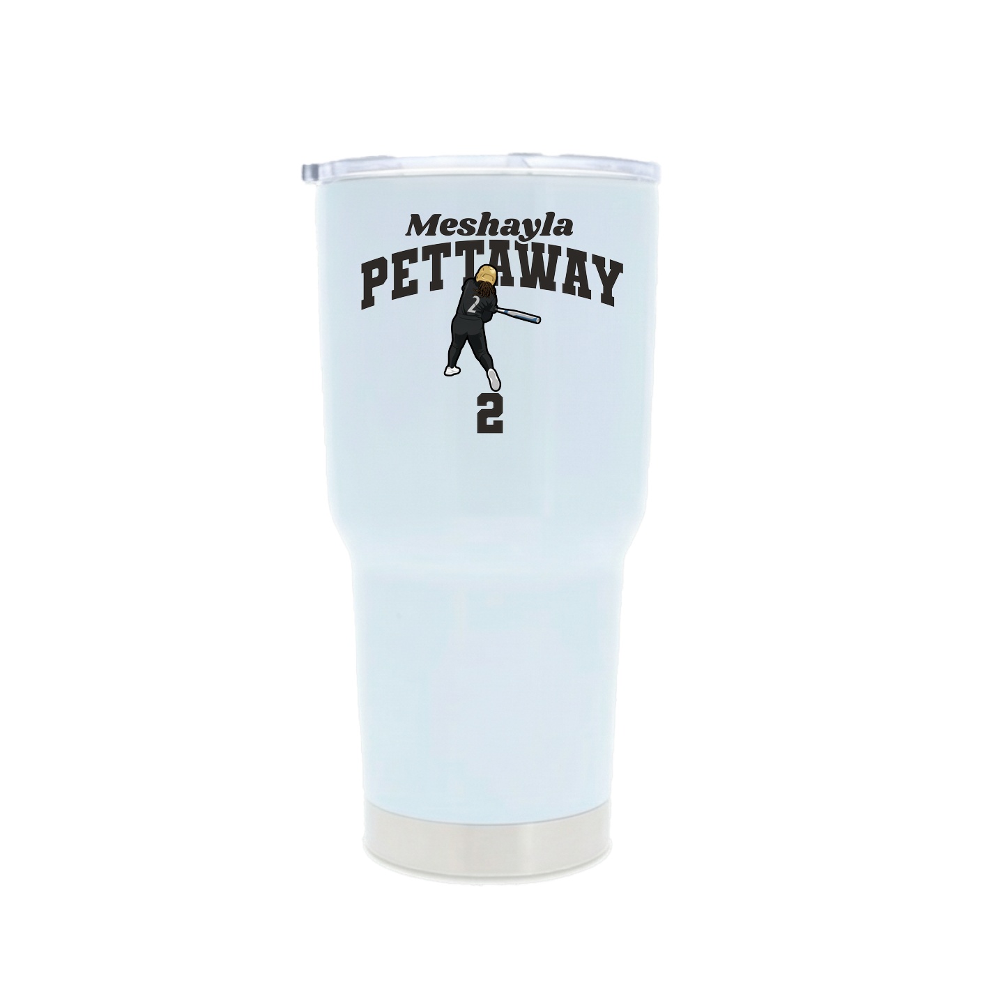 30oz Stainless Steel Tumbler — Signature Arch in White