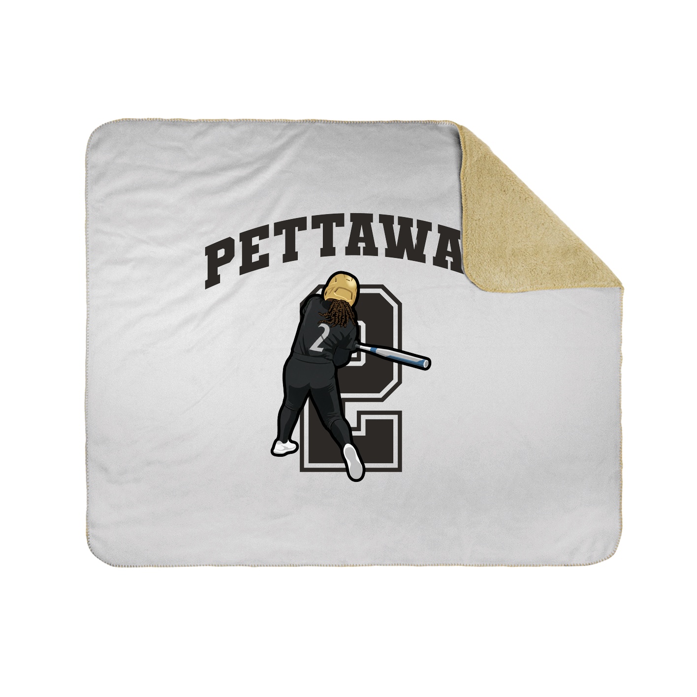Throw Blanket — Number in White