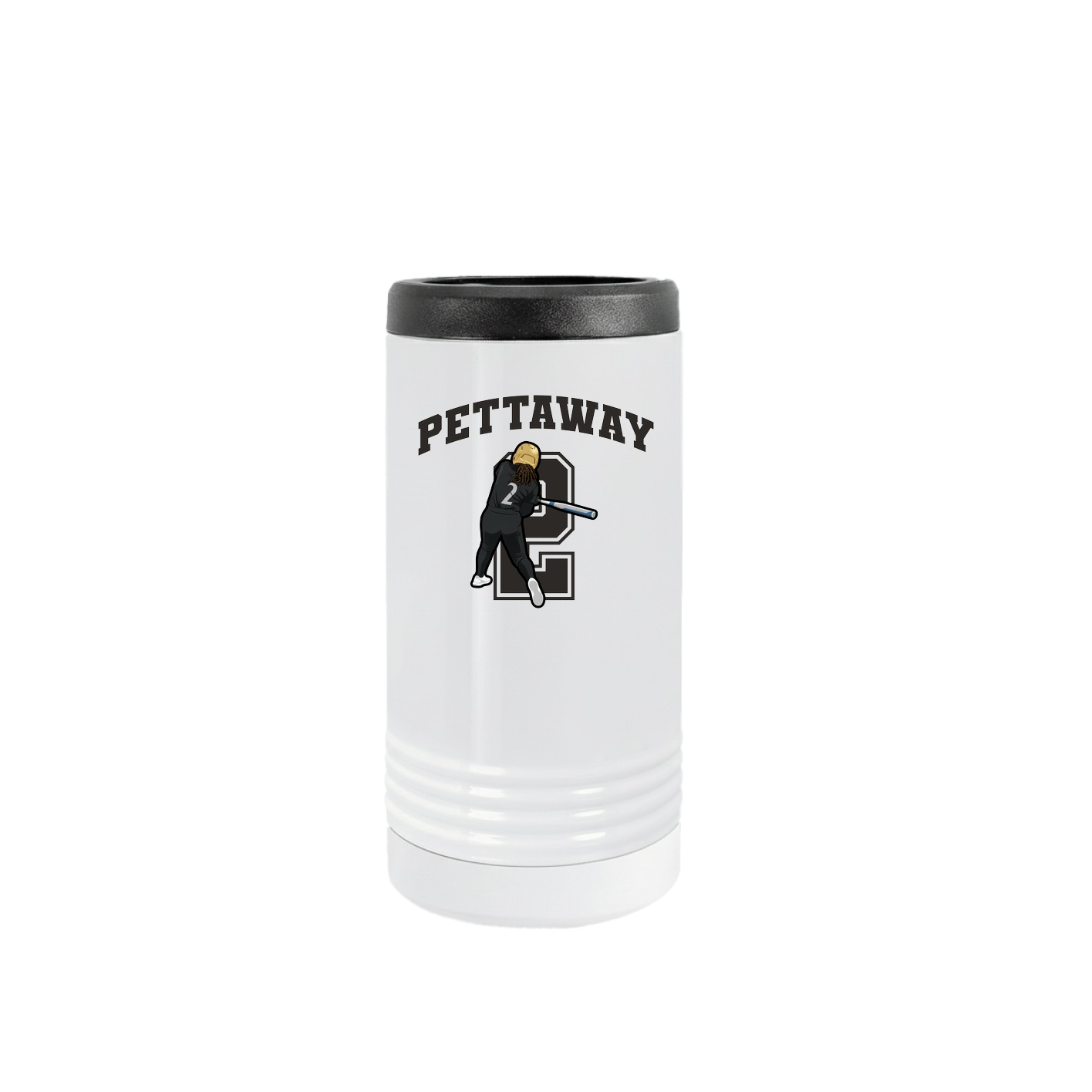 Slim Beverage Holder — Number in White
