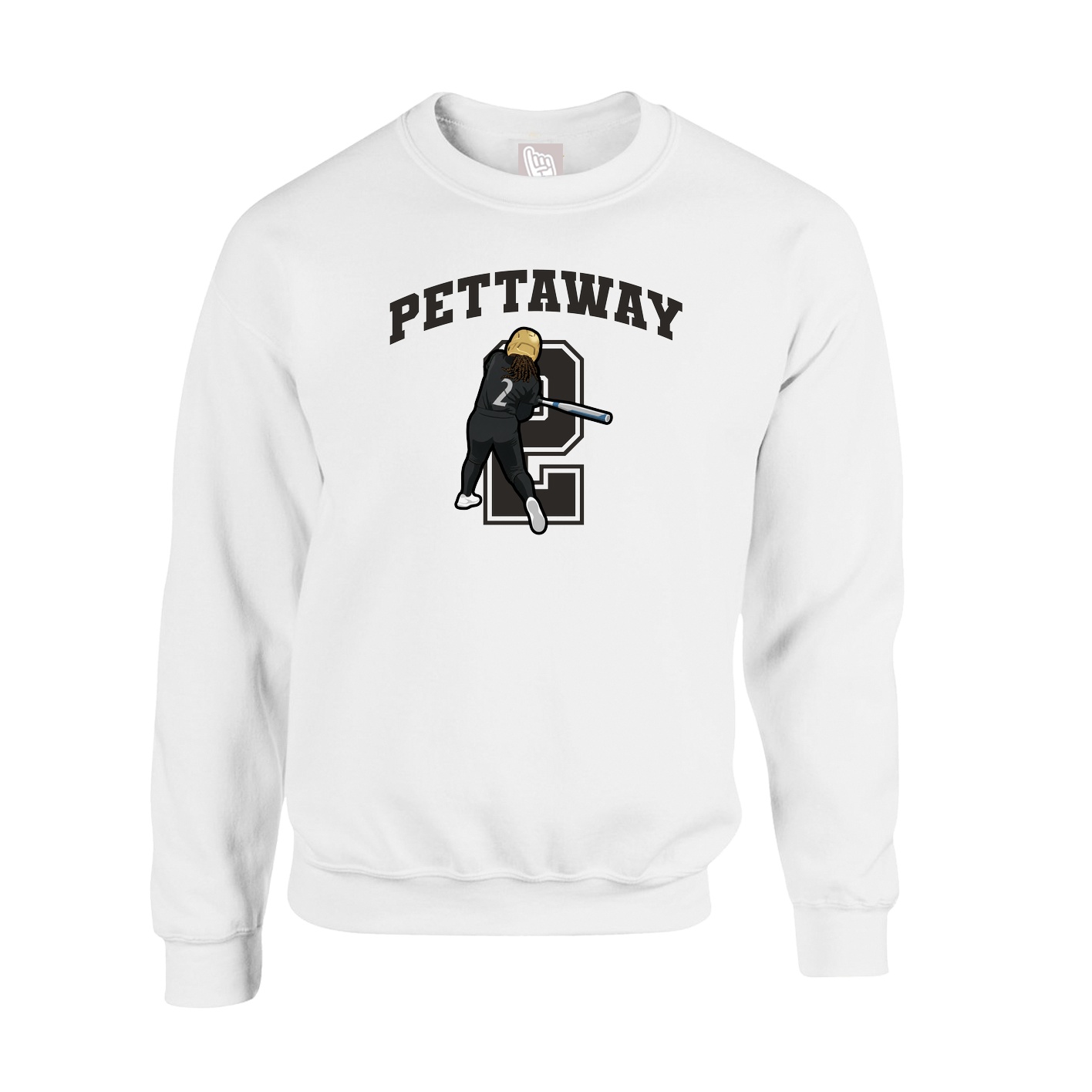 Fleece Crew — Number in White