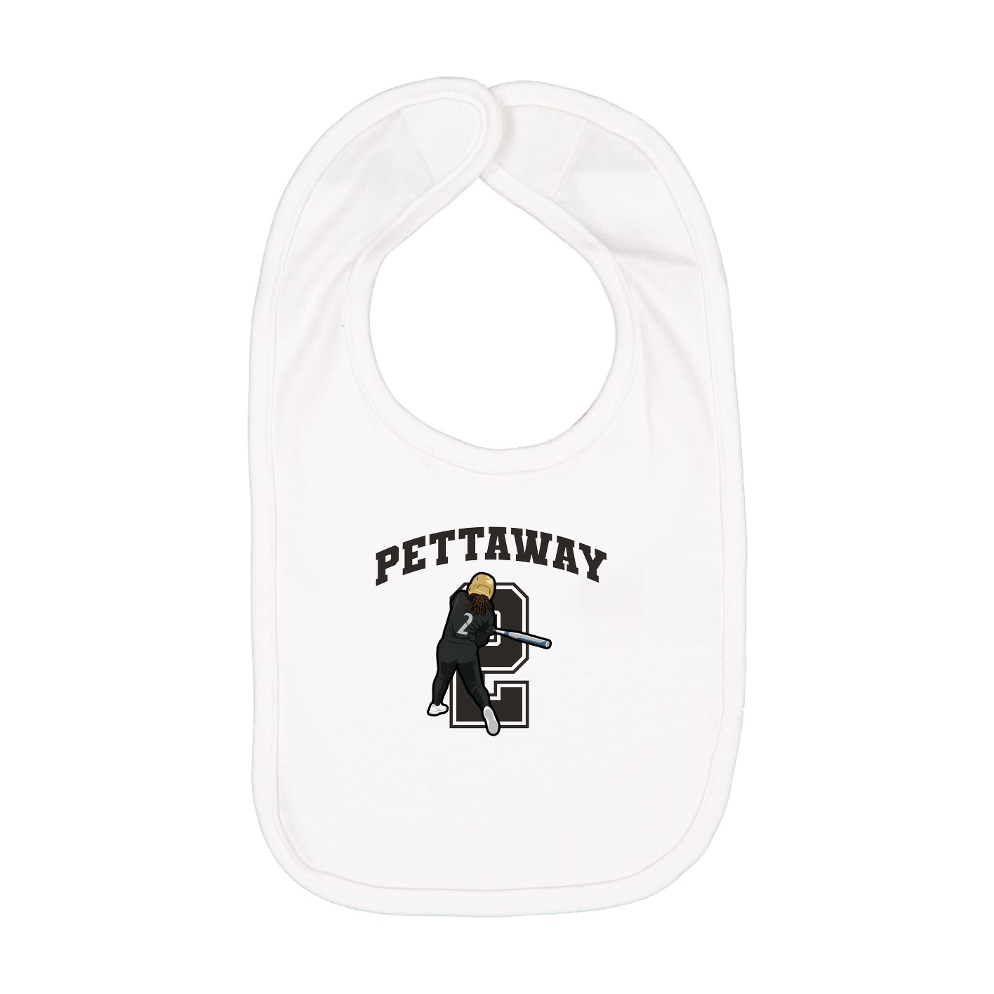 Infant Bib — Number in White