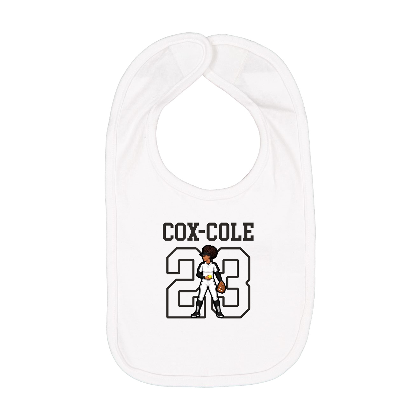 Infant Bib — Shirsey in White