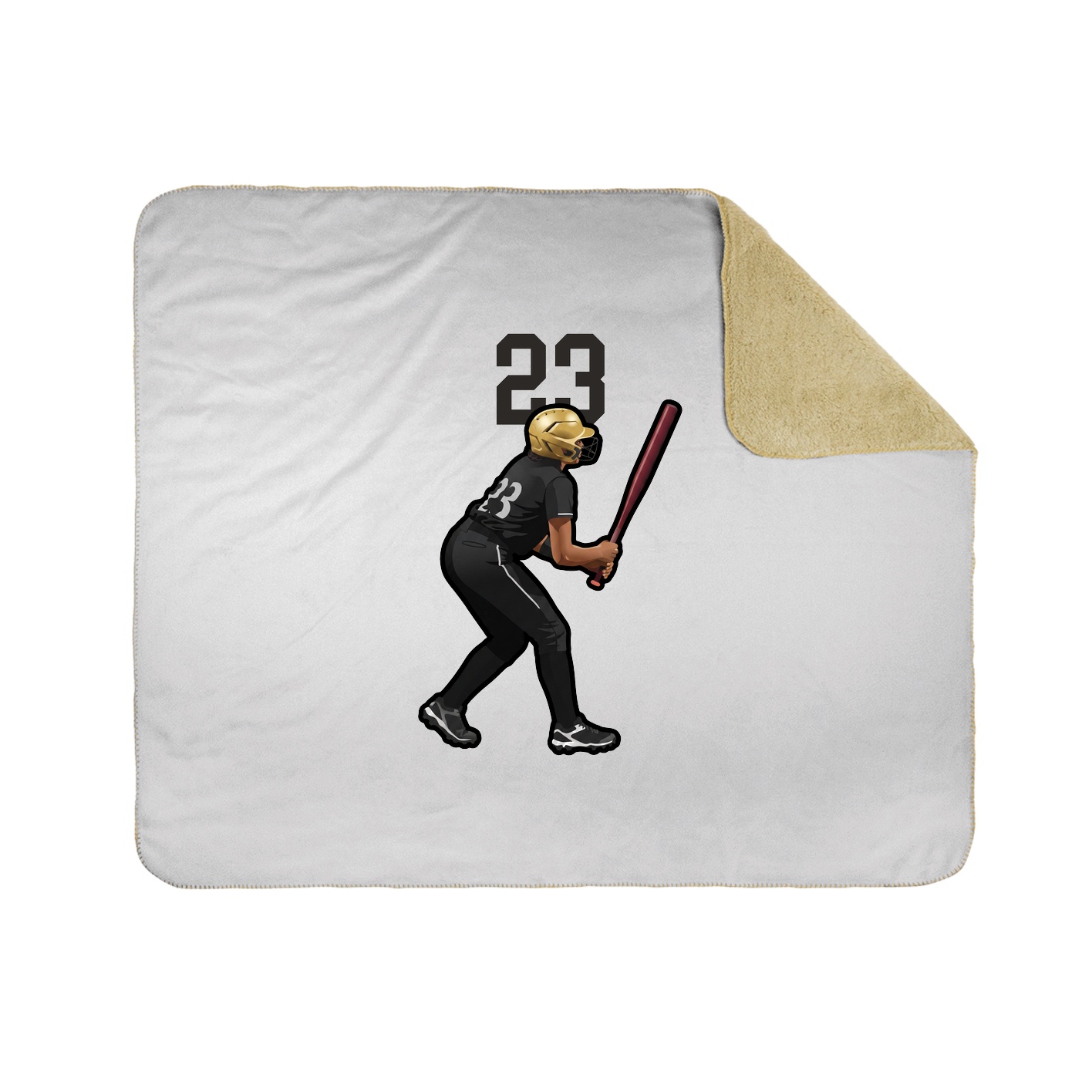 Throw Blanket — Number Top in White