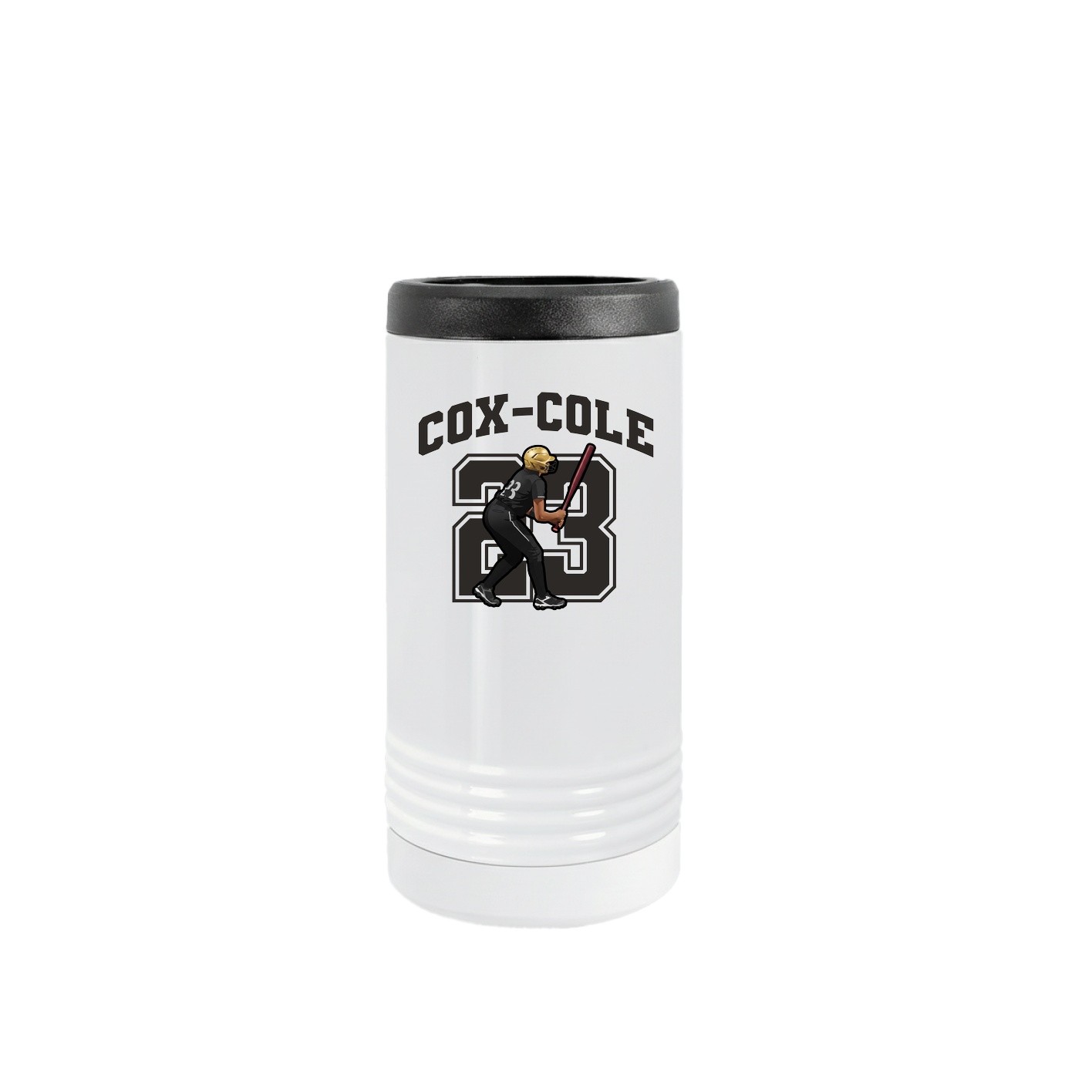 Slim Beverage Holder — Number in White