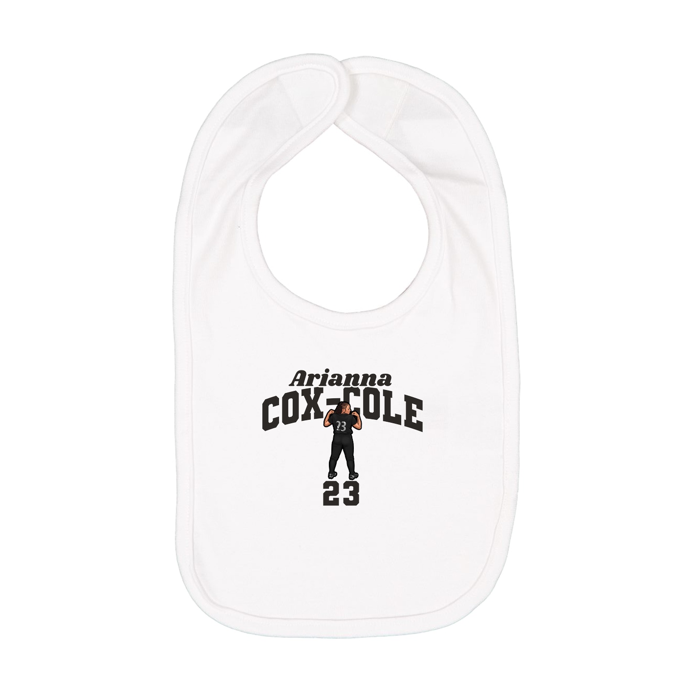 Infant Bib — Signature Arch in White