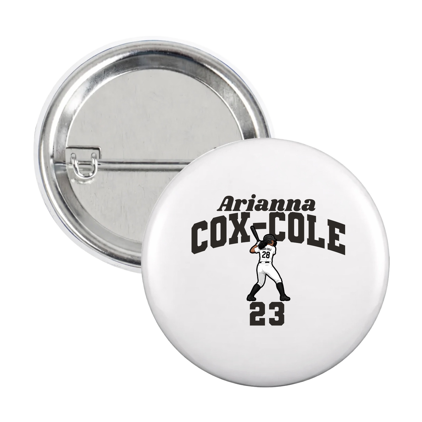 Game Day Button — Signature Arch in White