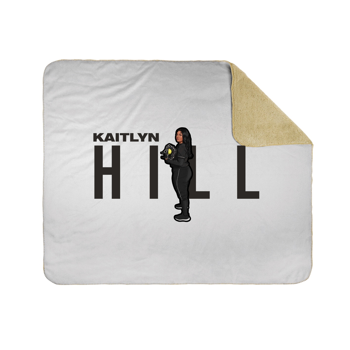 Throw Blanket — Player Name in White