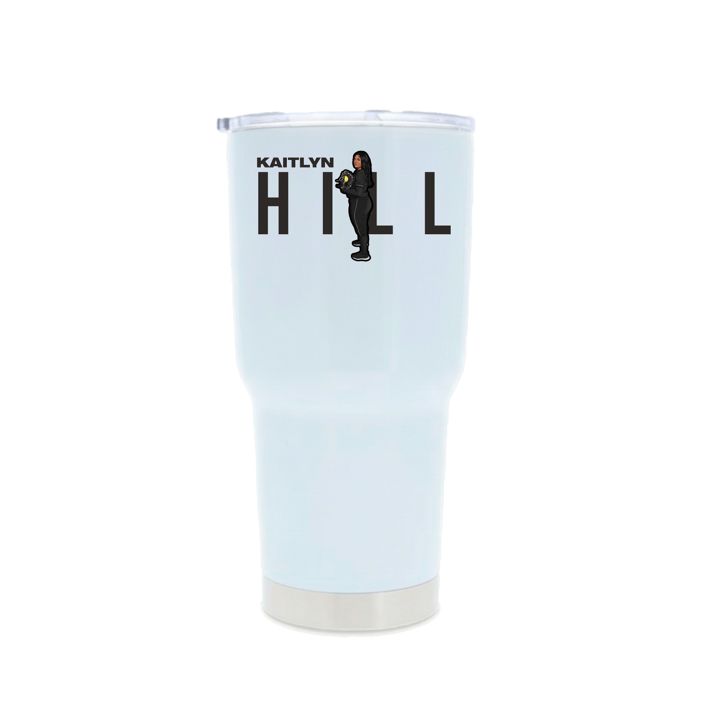 30oz Stainless Steel Tumbler — Player Name in White