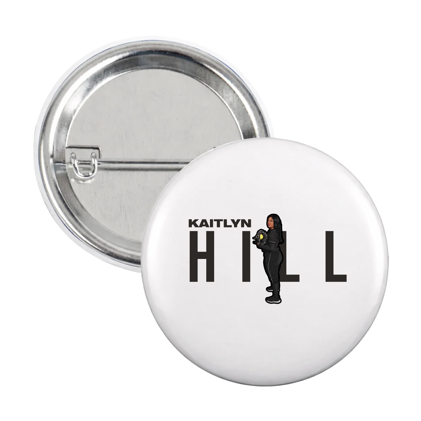 Game Day Button — Player Name in White