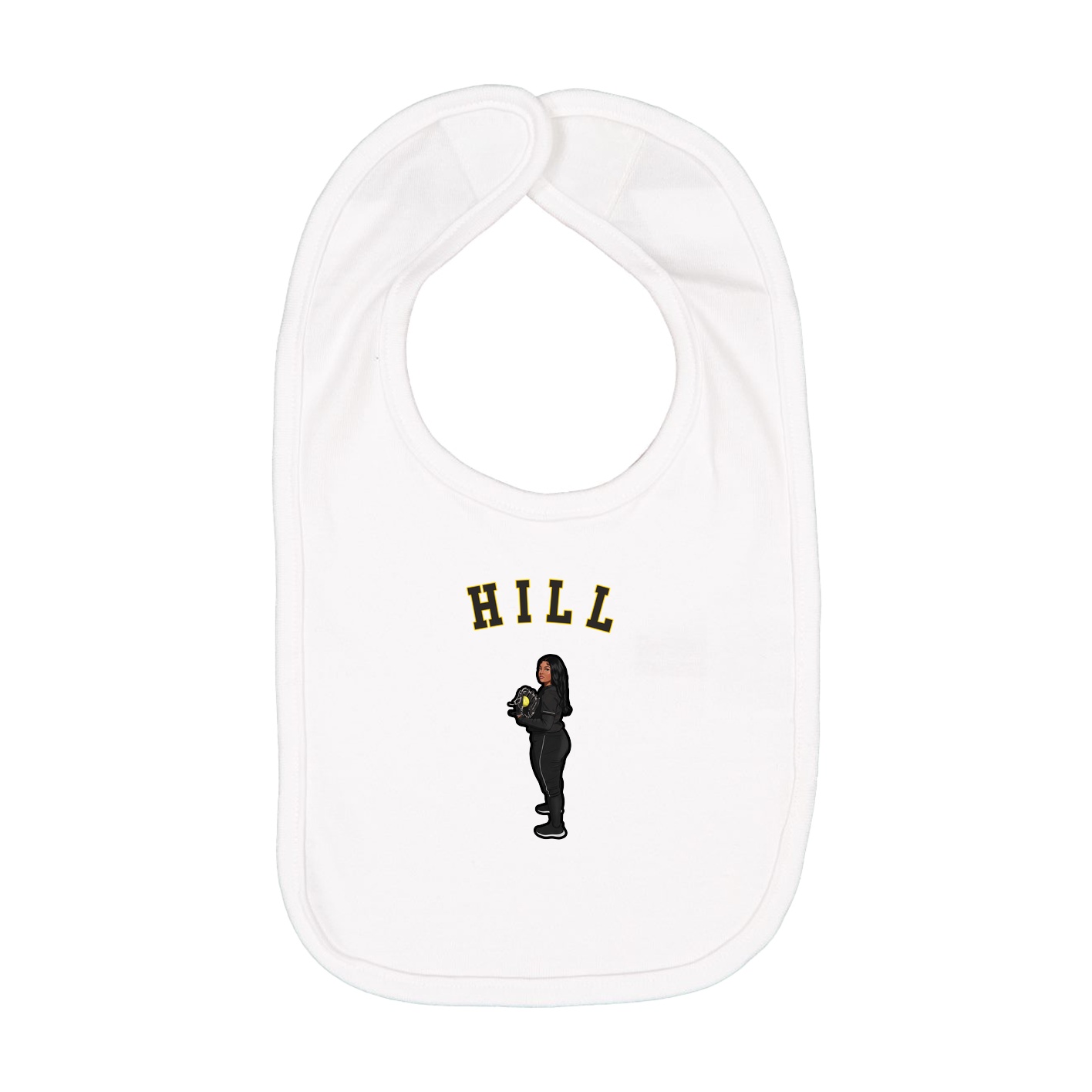 Infant Bib — Shirsey Arch in White