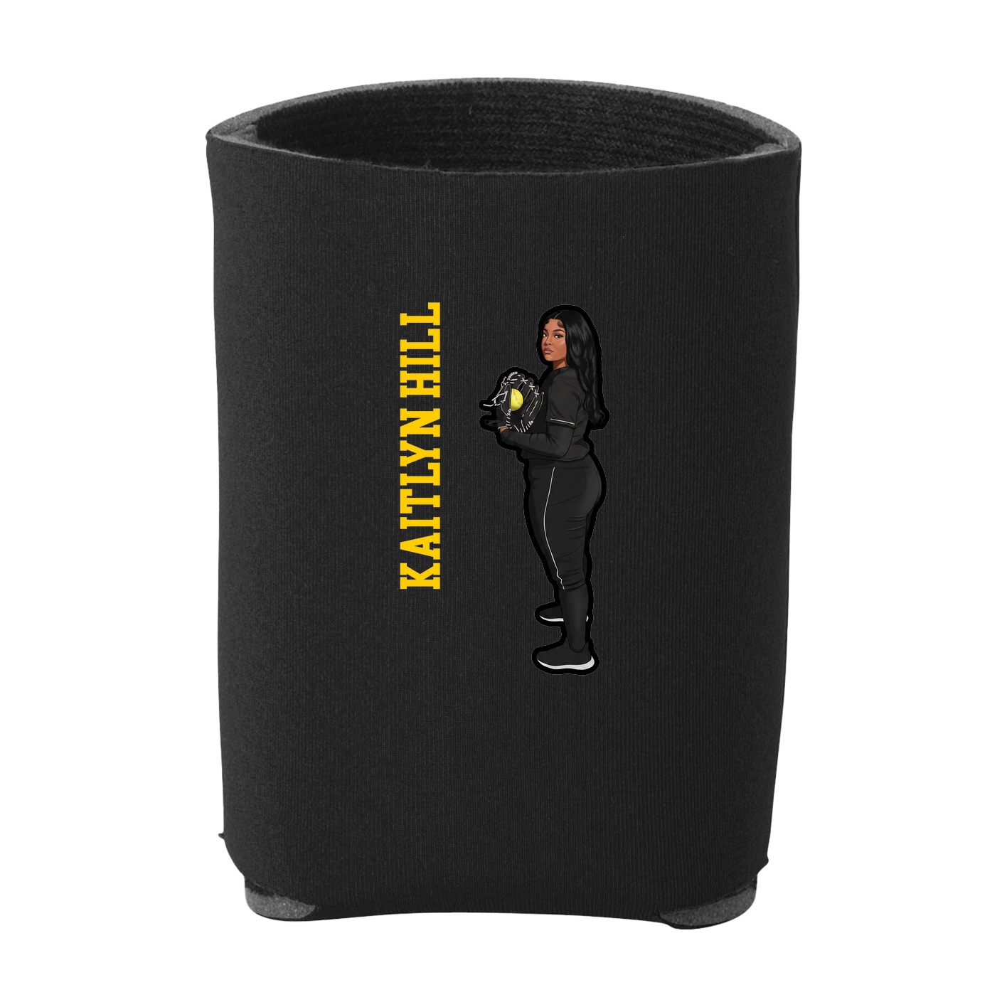 Can Holder — Name Vertical in Black