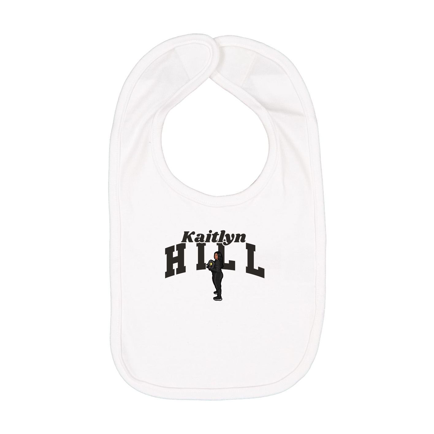 Infant Bib — Signature Arch in White
