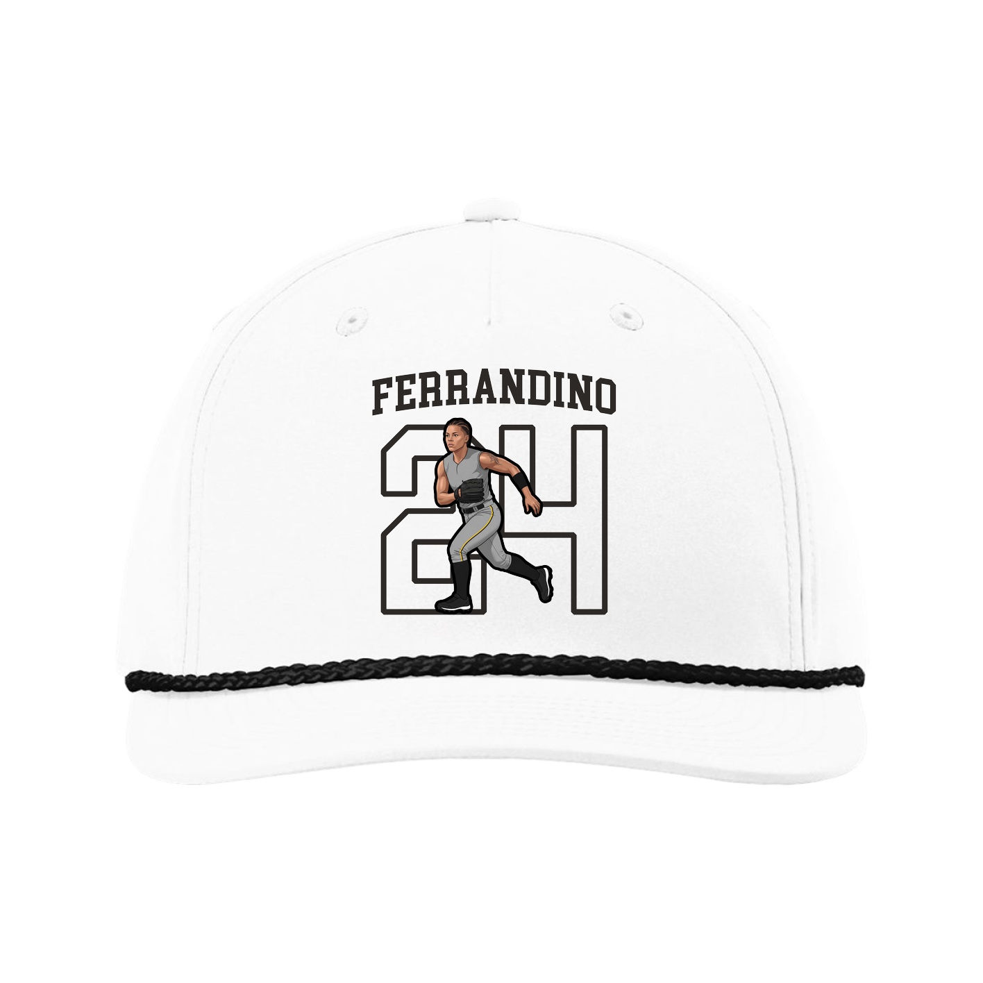 Five-Panel Classic Rope Cap — Shirsey in White