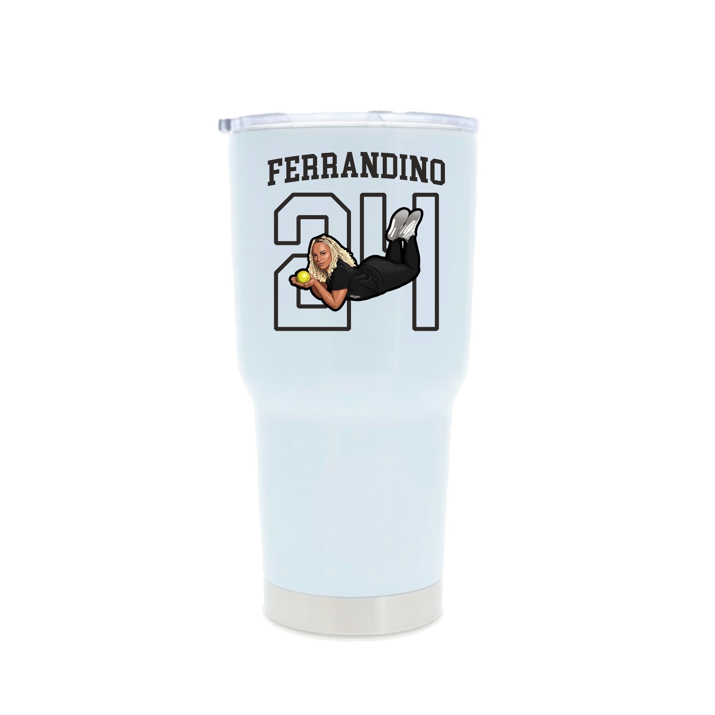 30oz Stainless Steel Tumbler — Shirsey in White