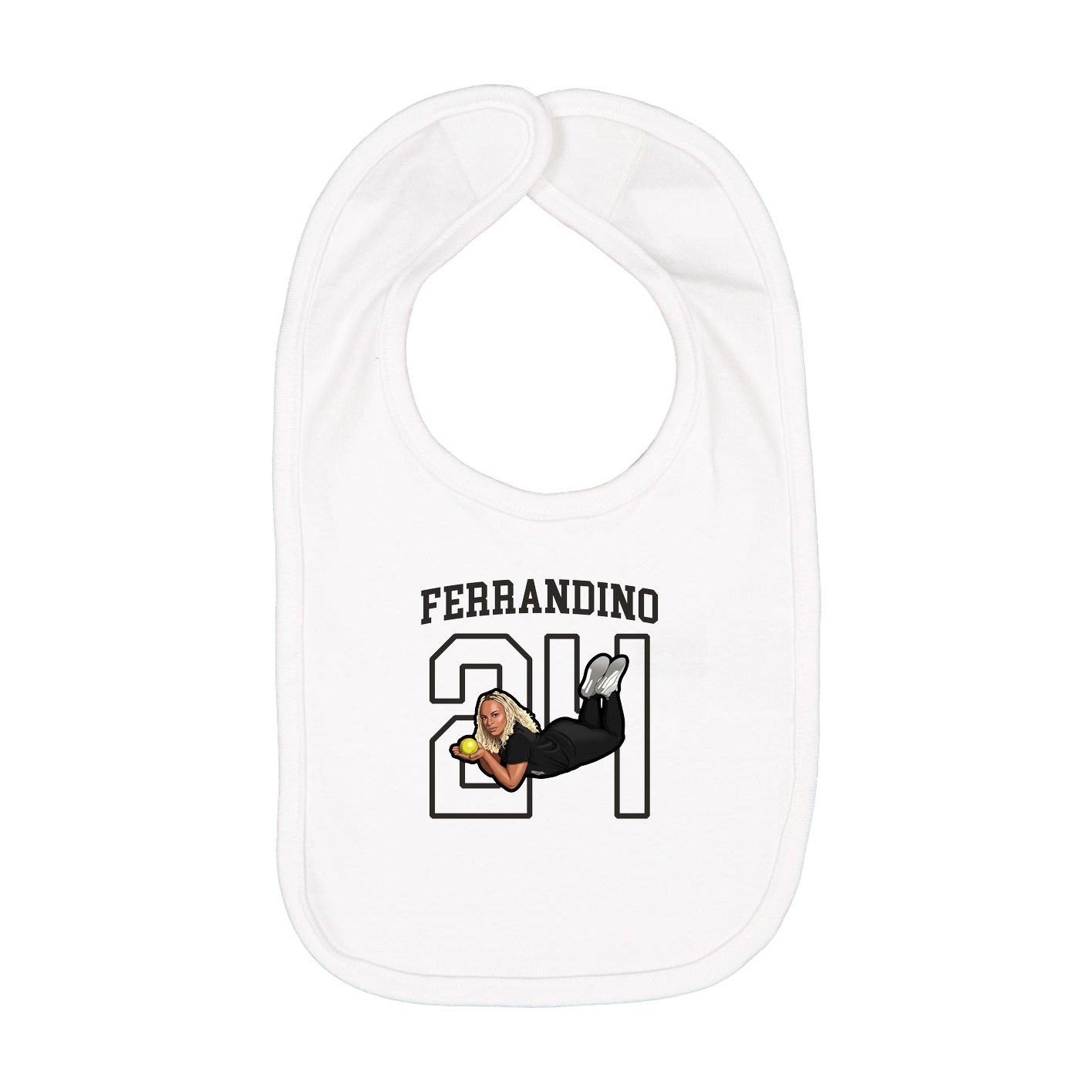 Infant Bib — Shirsey in White