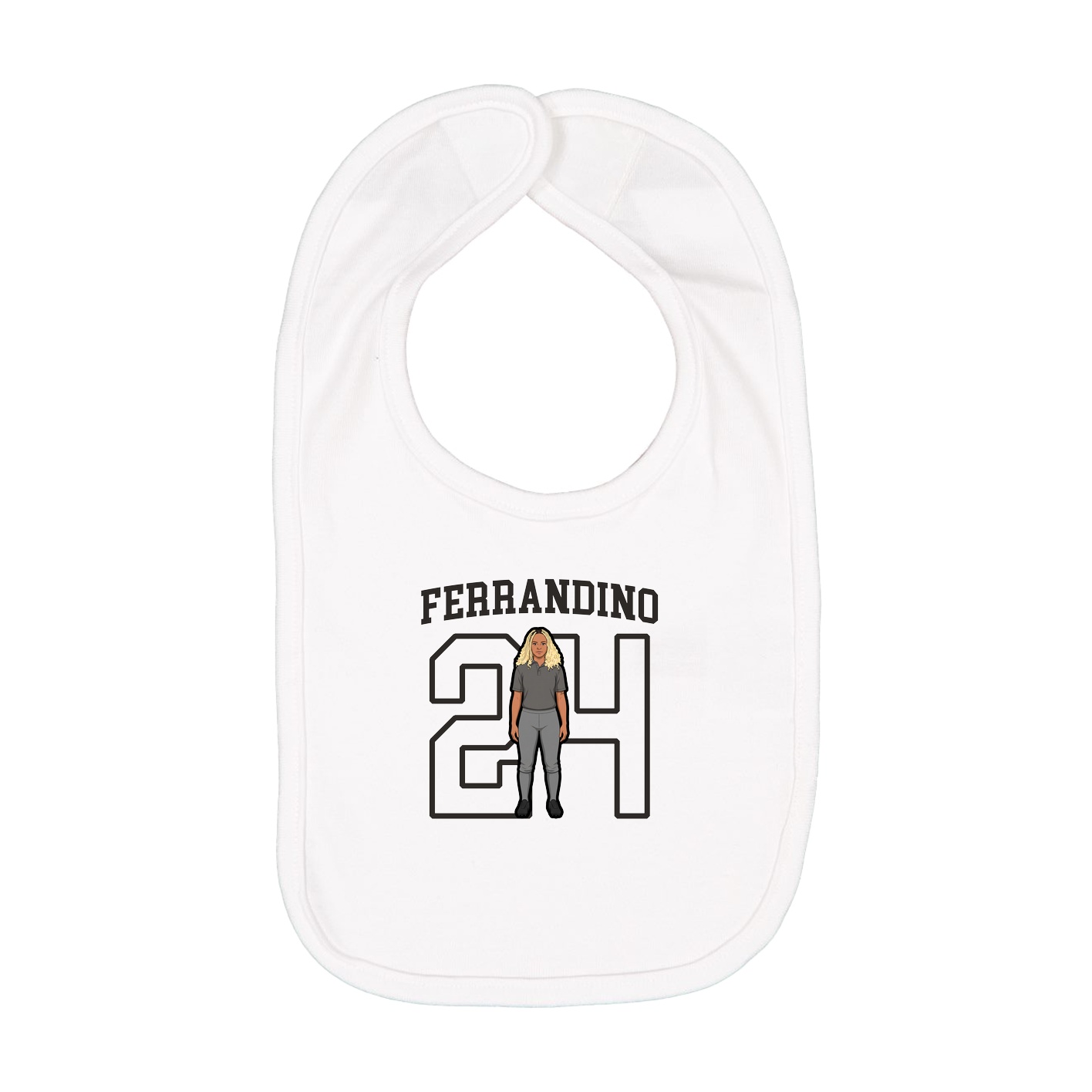 Infant Bib — Shirsey in White