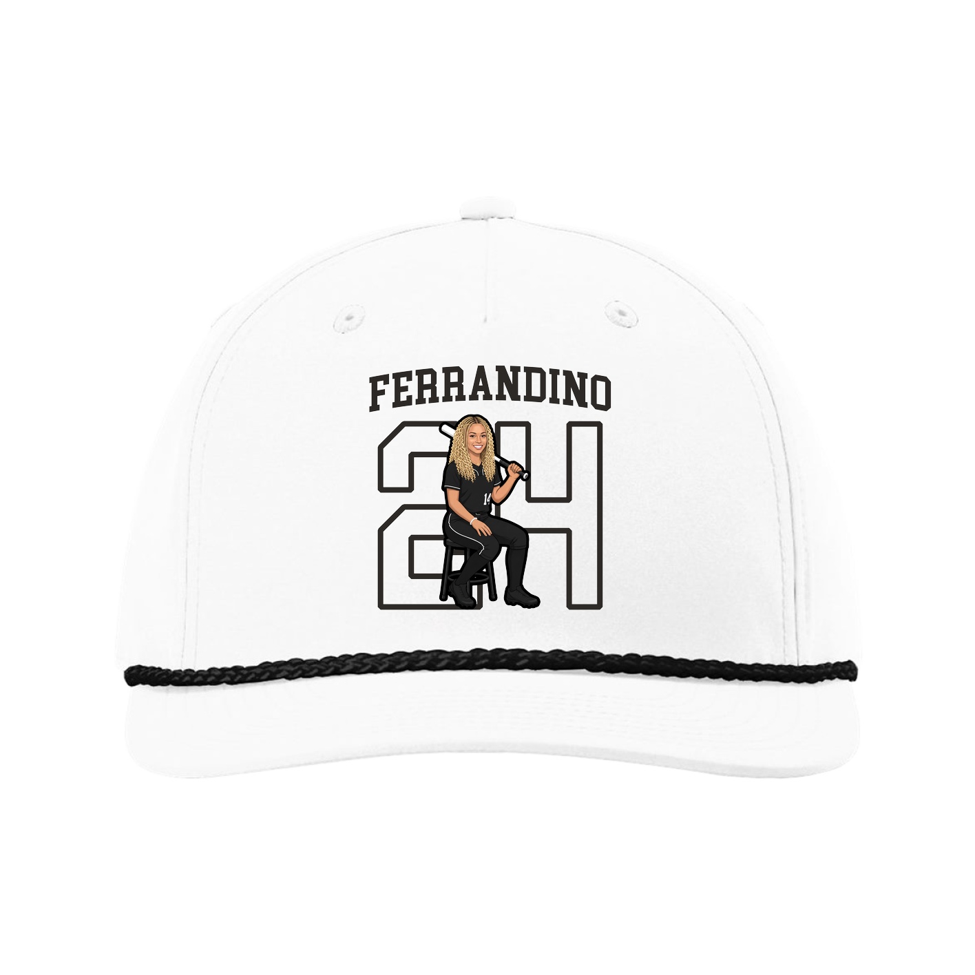 Five-Panel Classic Rope Cap — Shirsey in White
