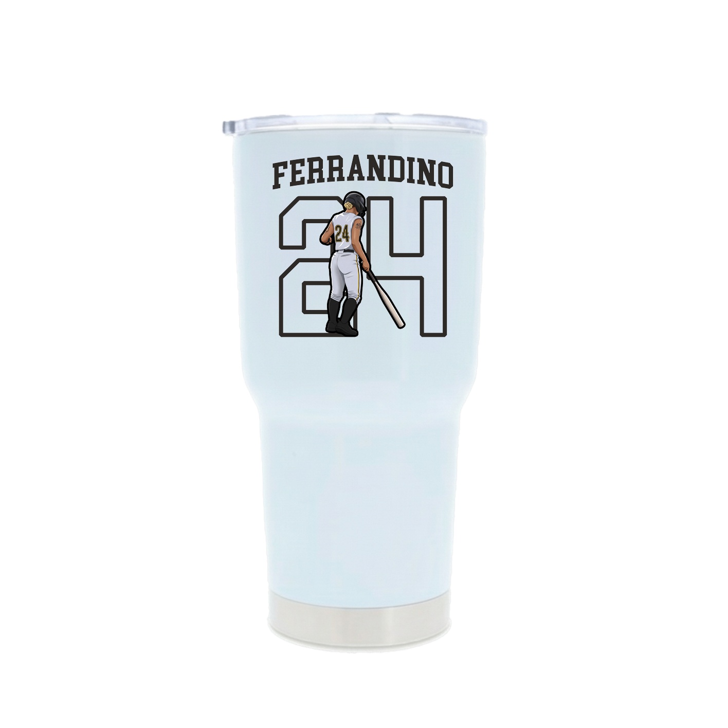 30oz Stainless Steel Tumbler — Shirsey in White