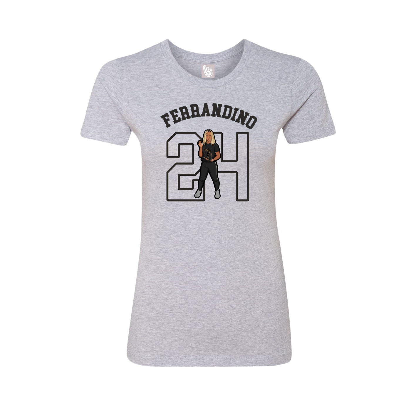 Fitted Women's Tee — Shirsey Arch in Grey