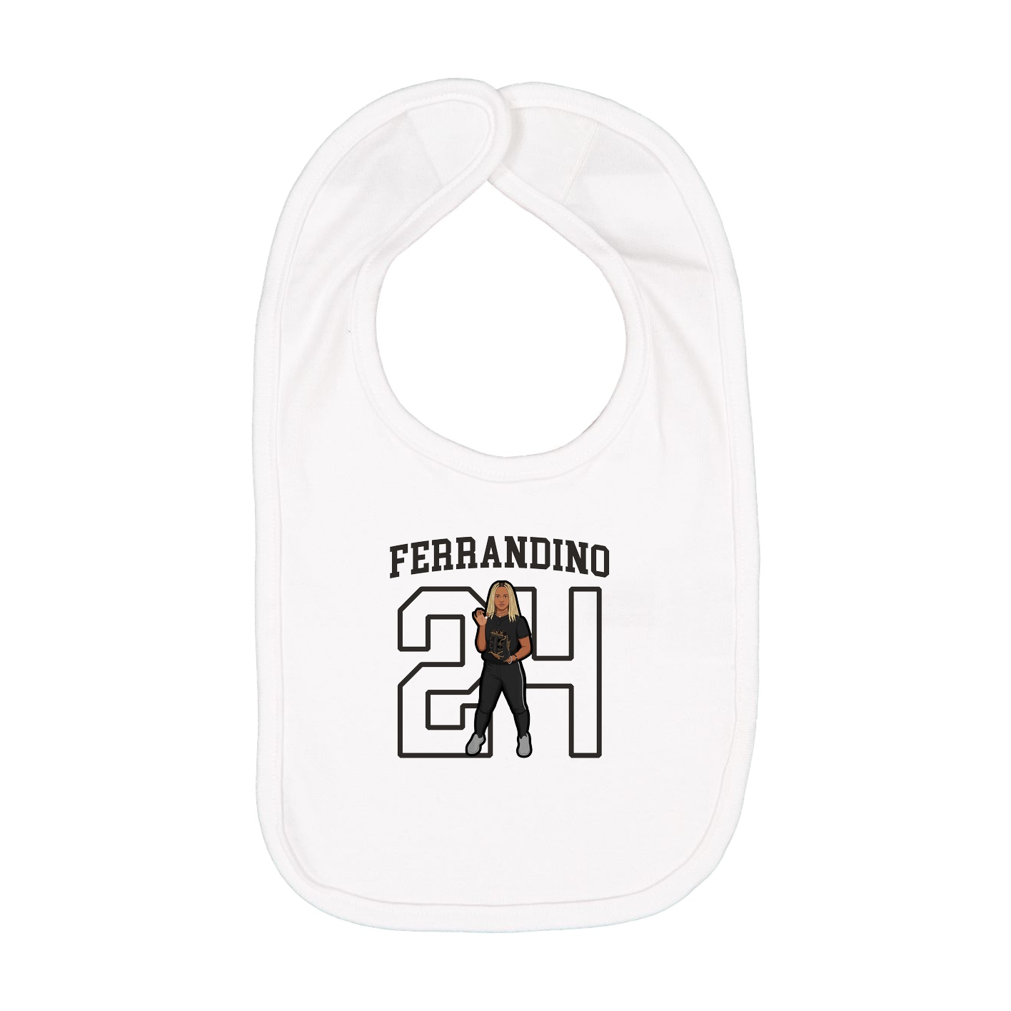 Infant Bib — Shirsey in White