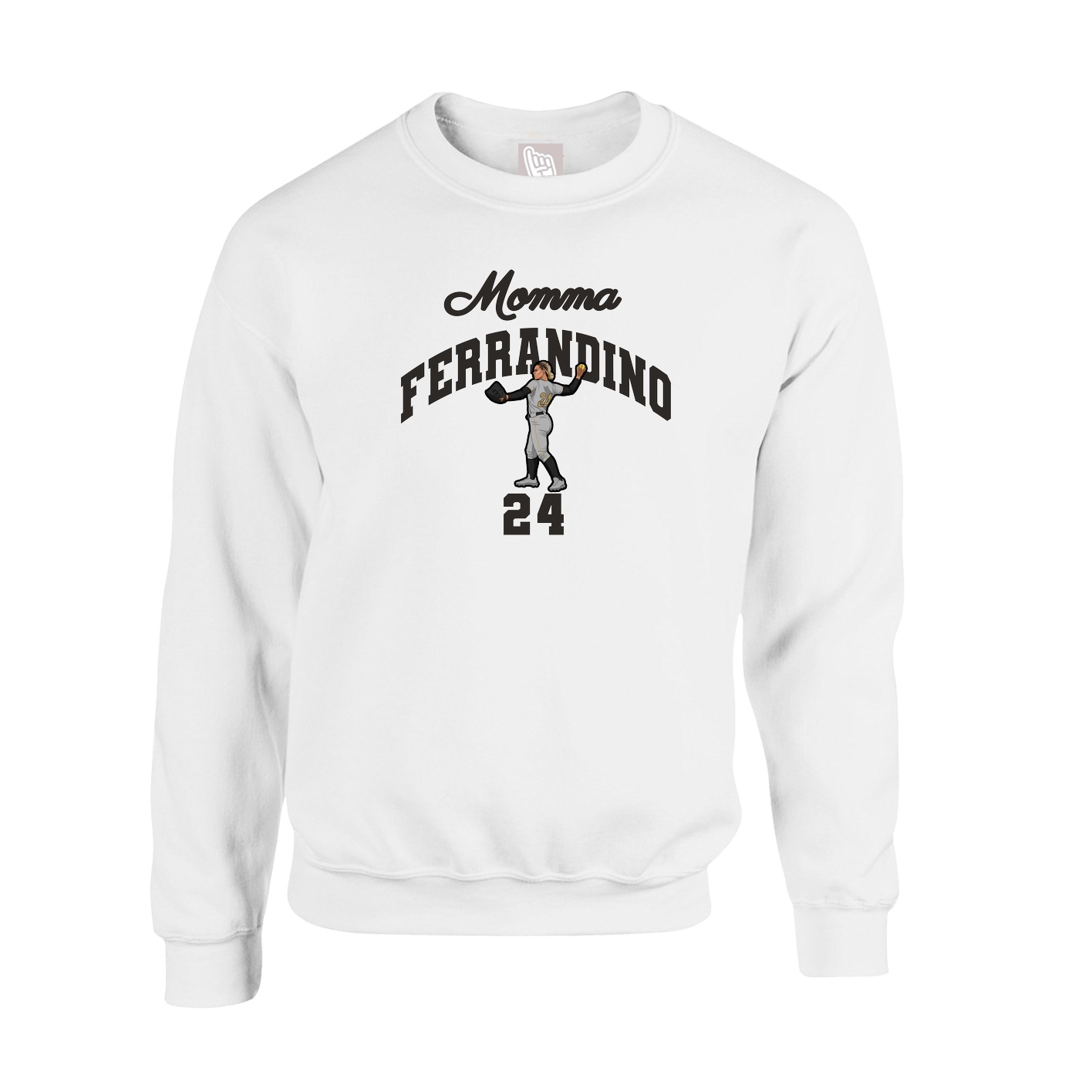 Fleece Crew — Mothers Day Arch in White