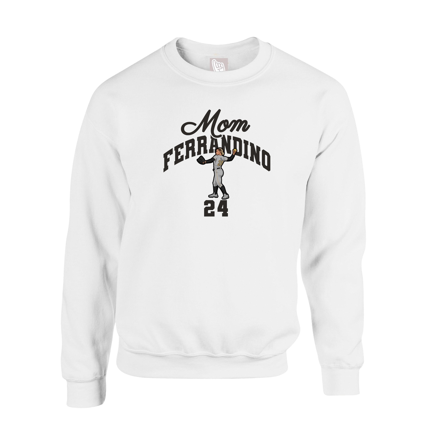 Fleece Crew — Mothers Day Arch in White