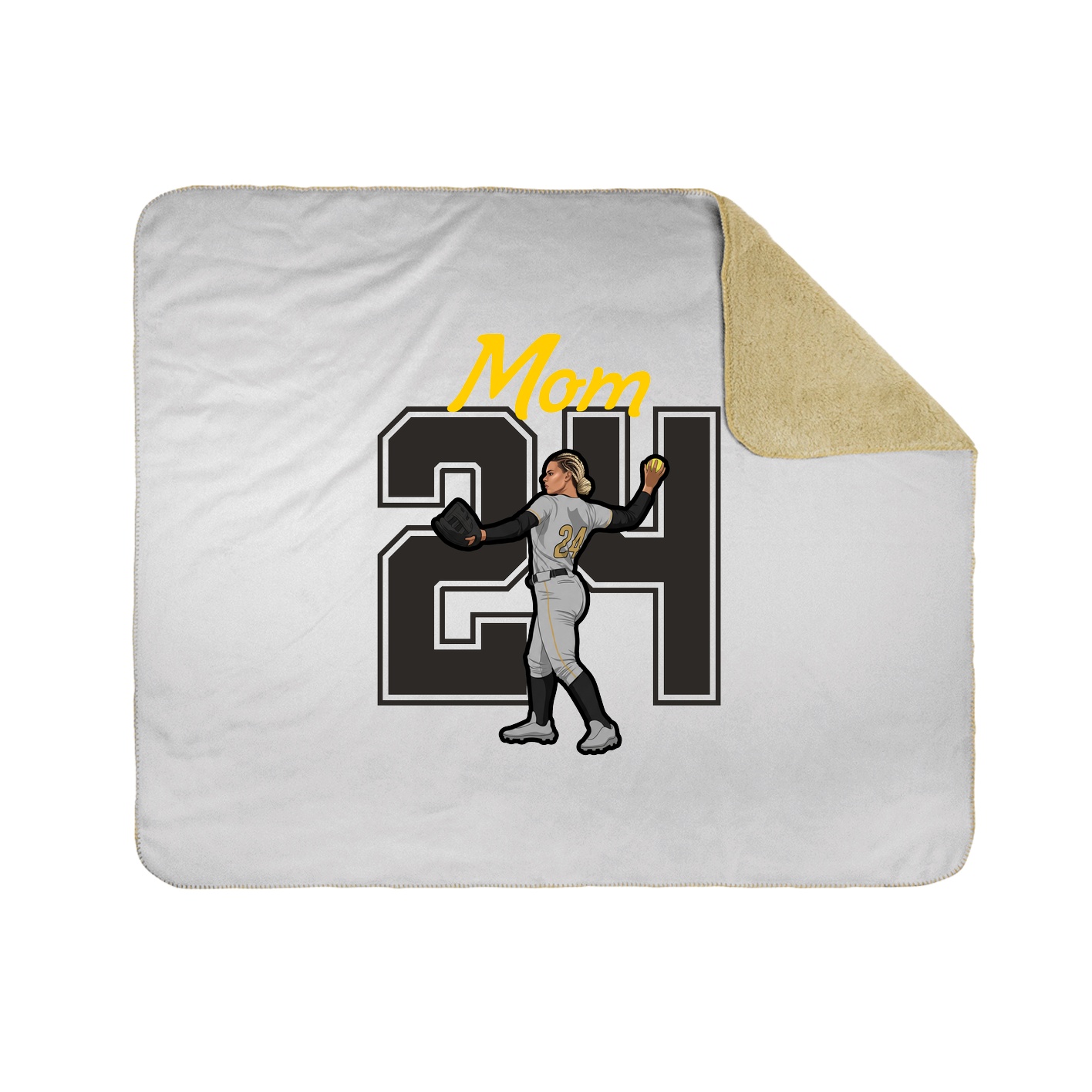 Throw Blanket — Mothers Day Shirsey in White
