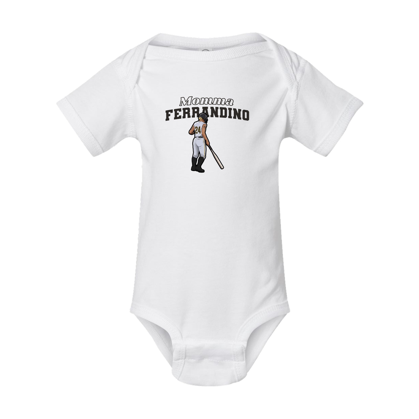 Baby Onesie — Mothers Day Block in White