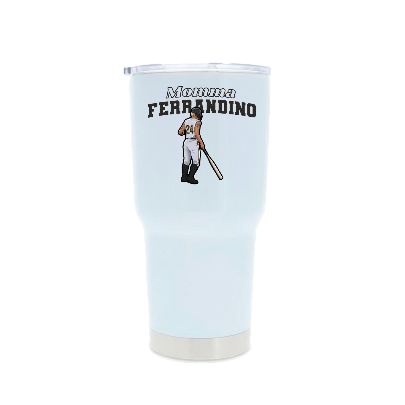 30oz Stainless Steel Tumbler — Mothers Day Block in White