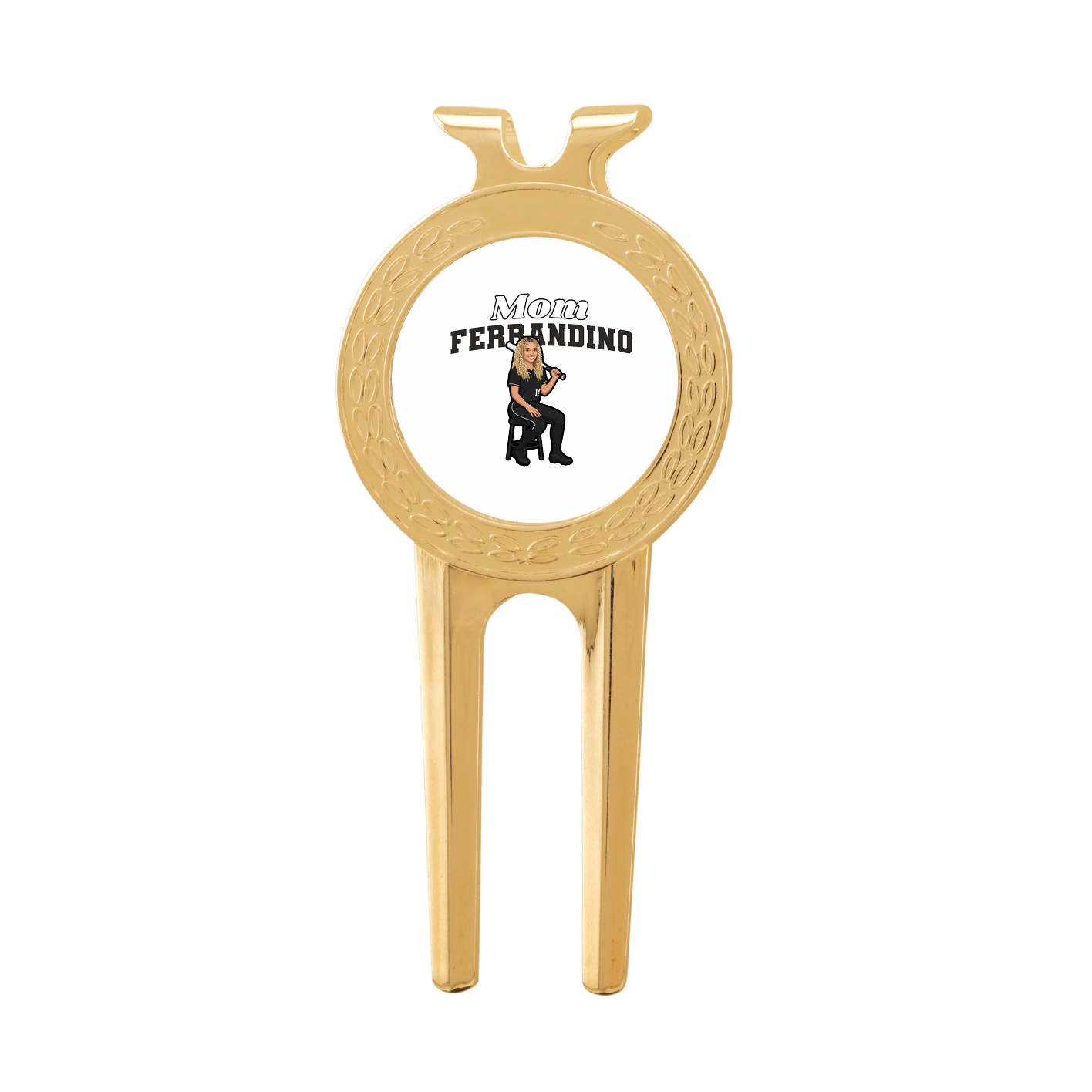 Divot Tool with Ball Marker — Mothers Day Block in Classic