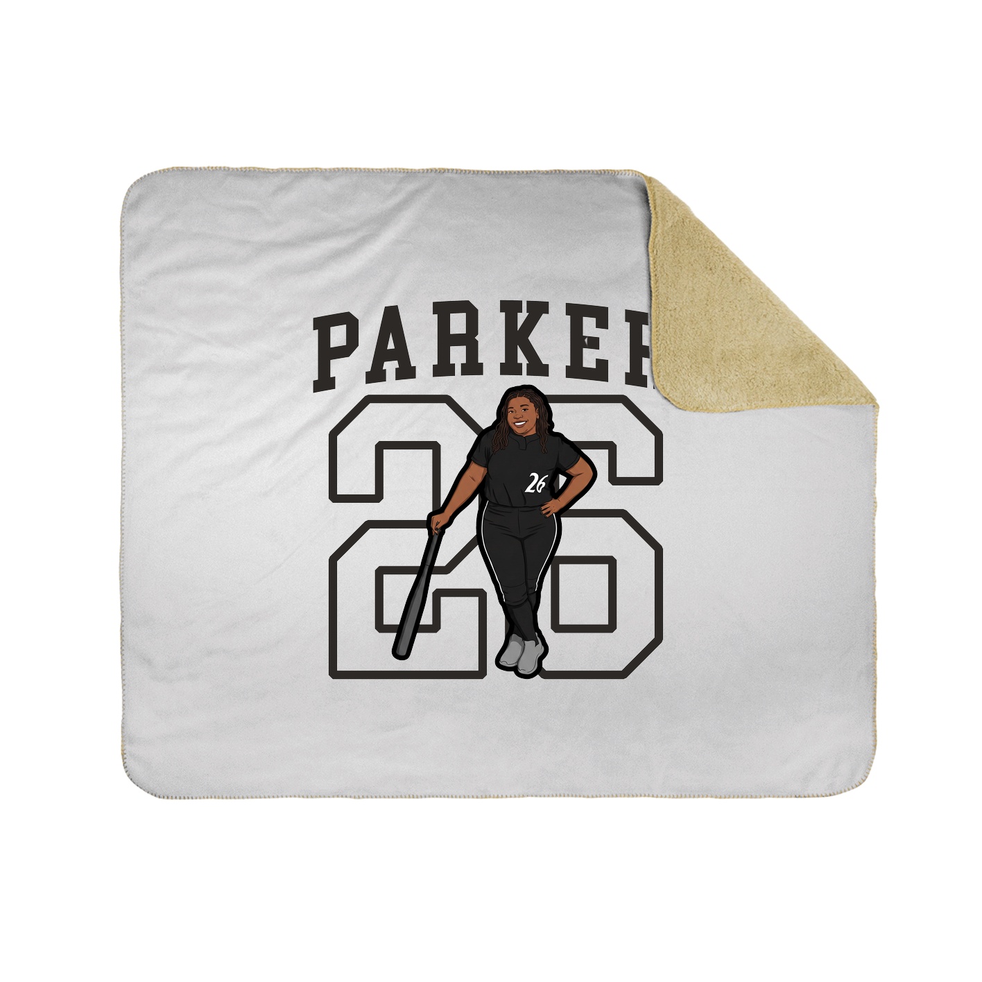 Throw Blanket — Shirsey in White