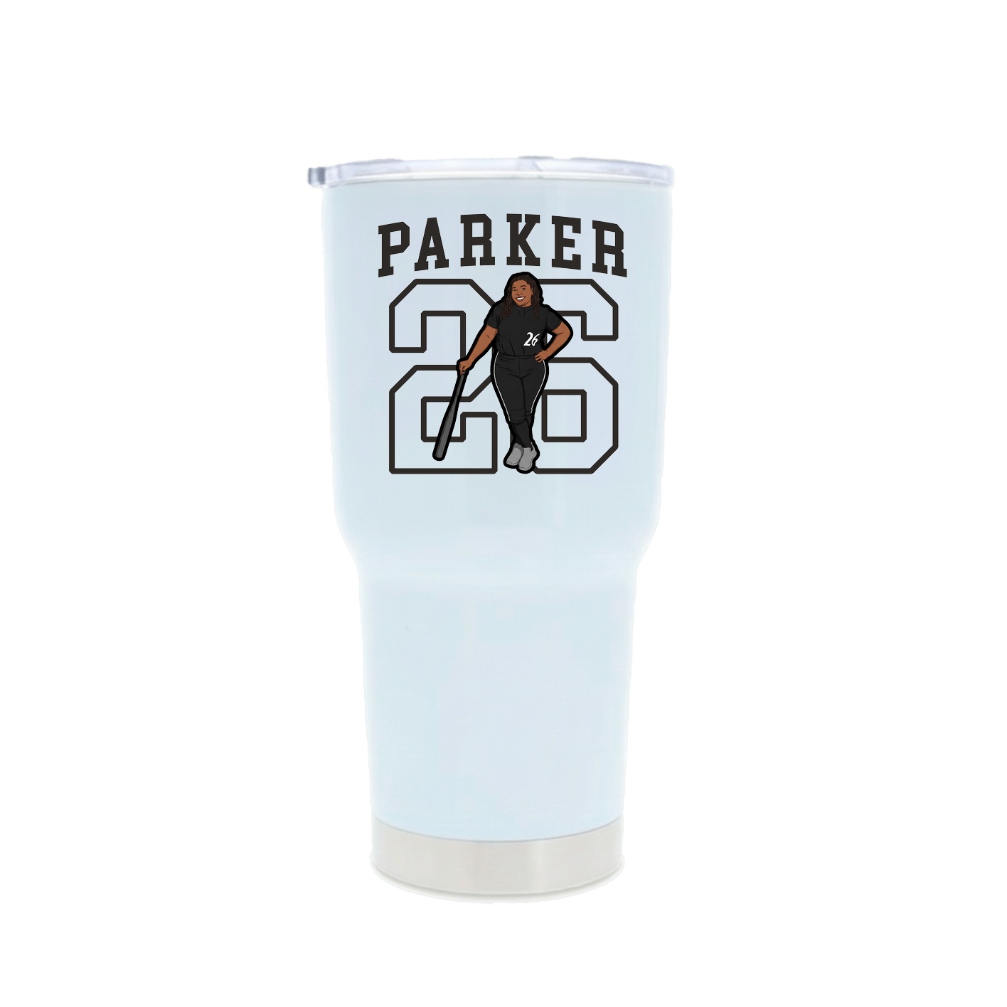 30oz Stainless Steel Tumbler — Shirsey in White