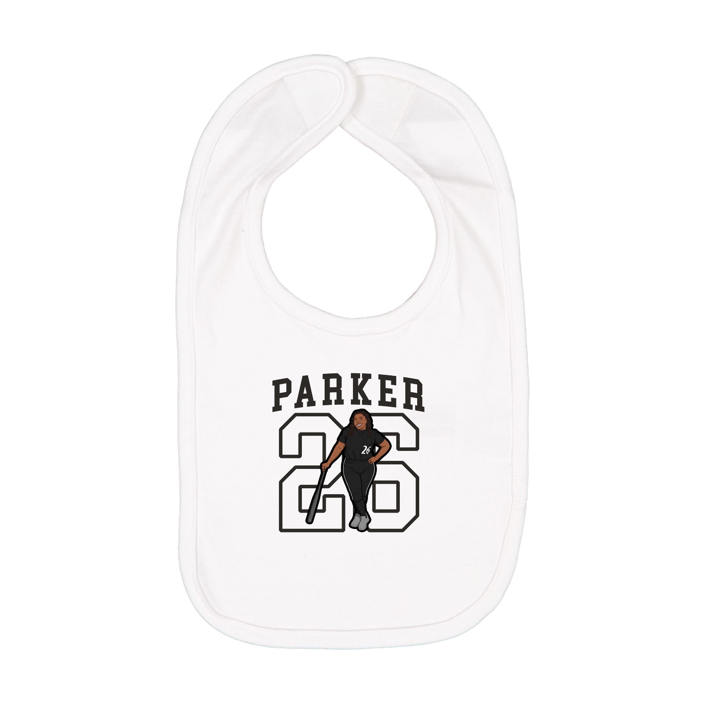 Infant Bib — Shirsey in White