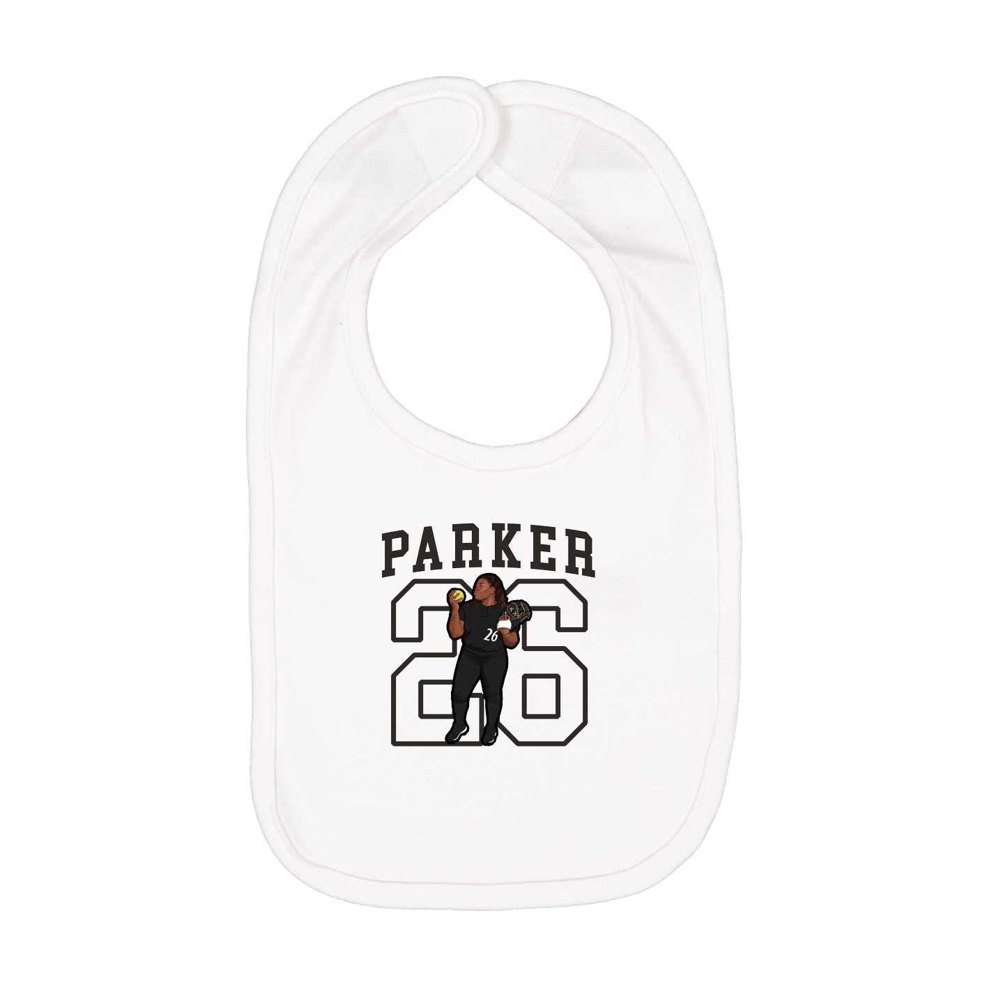 Infant Bib — Shirsey in White