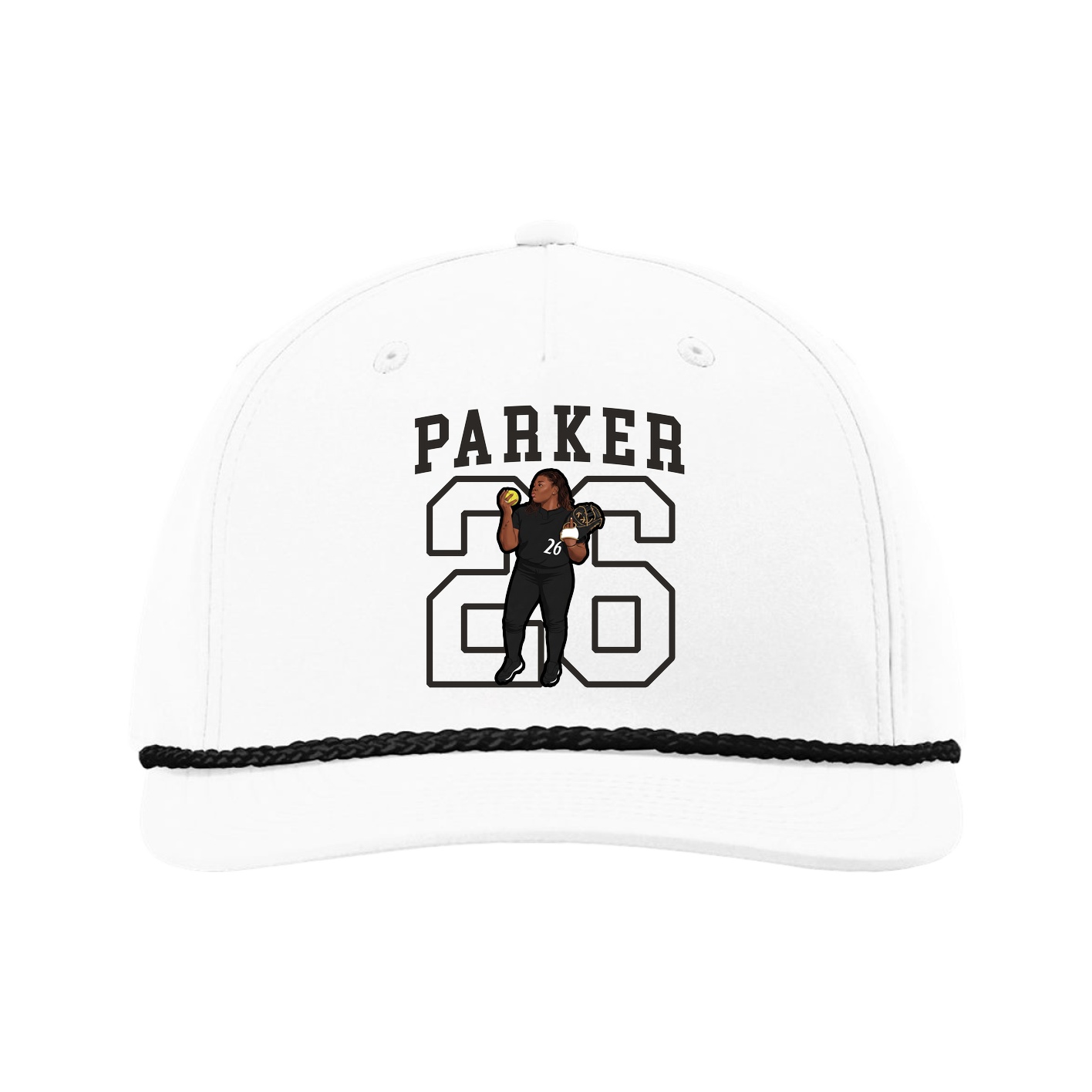 Five-Panel Classic Rope Cap — Shirsey in White