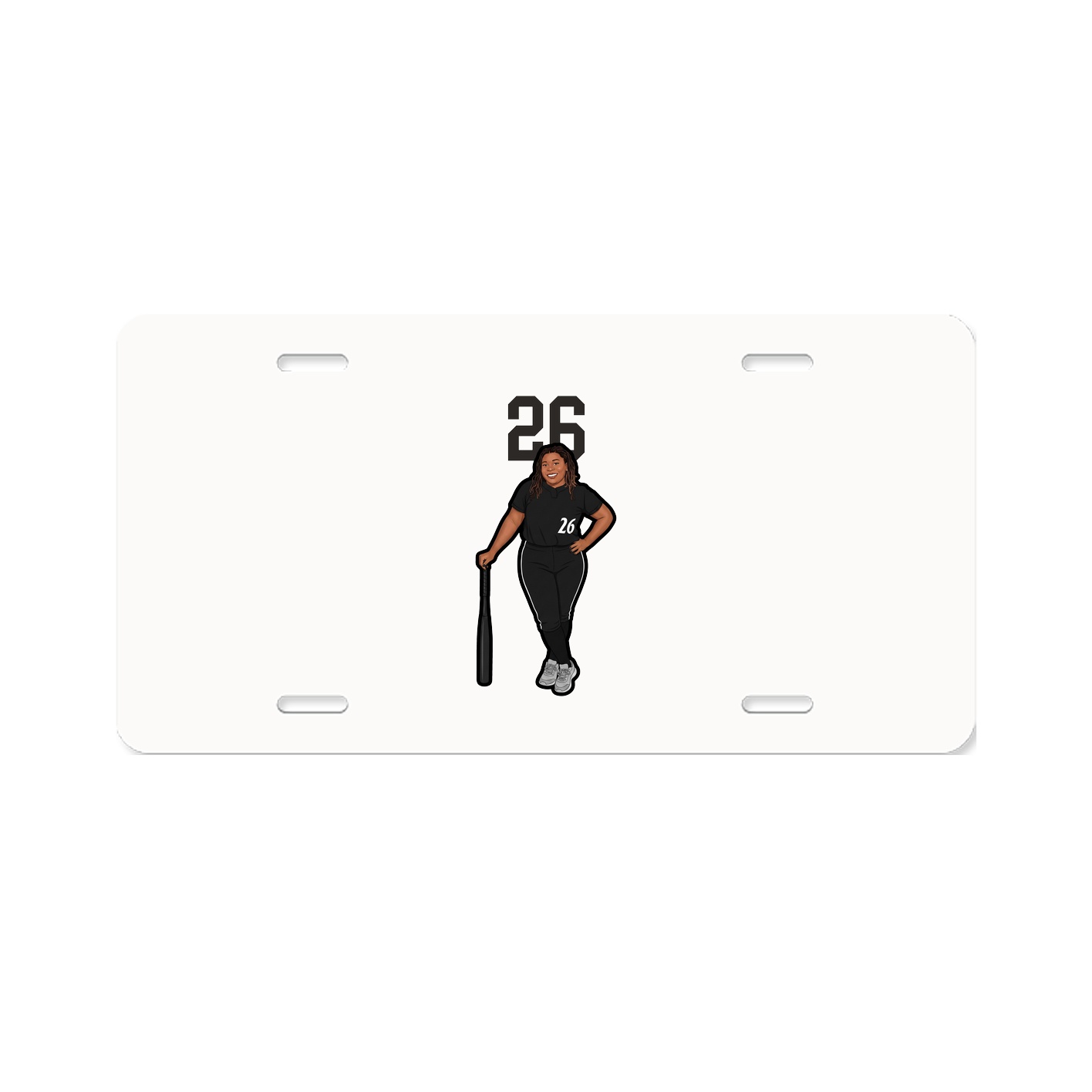 License Plate — Number Top in Classic