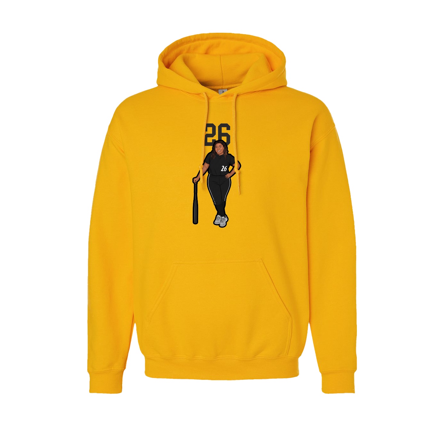 Hoodie — Number Top in Gold