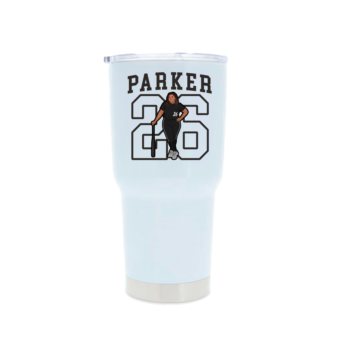 30oz Stainless Steel Tumbler — Shirsey in White