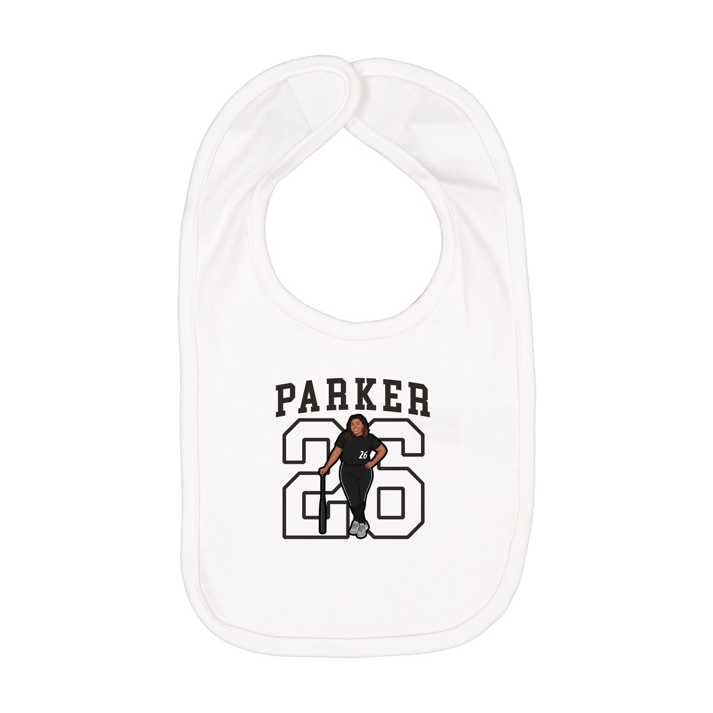 Infant Bib — Shirsey in White